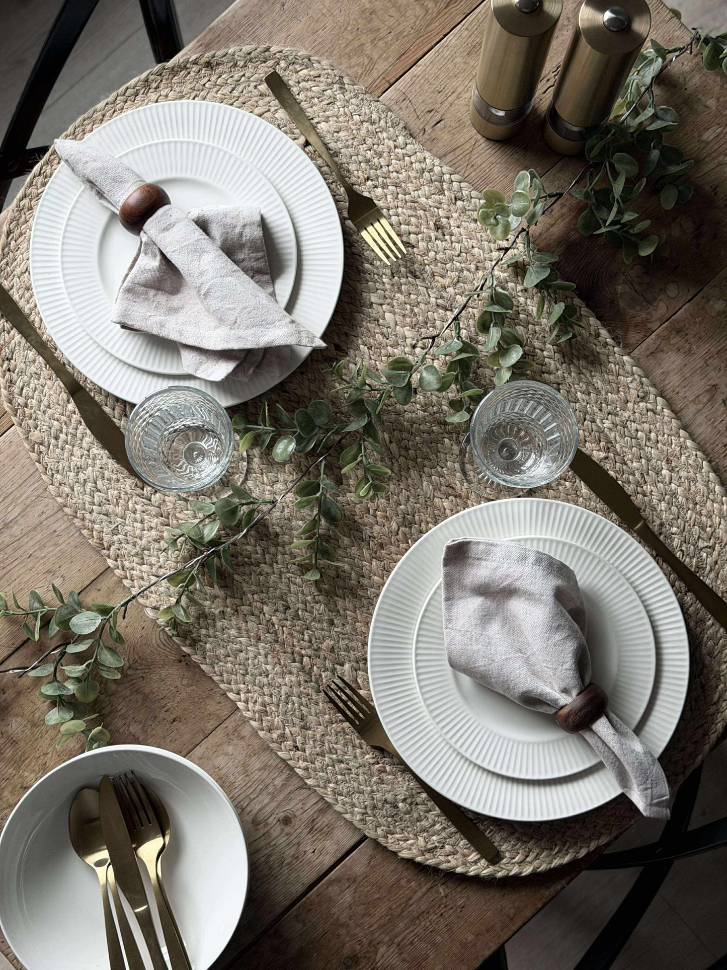 Dørmåtte Jute Oval