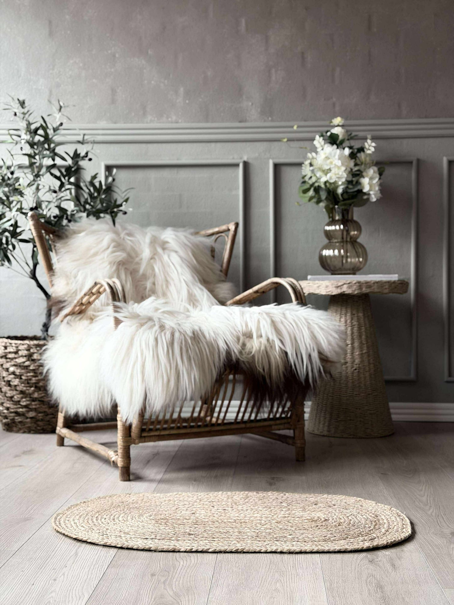 Dørmåtte Jute Oval