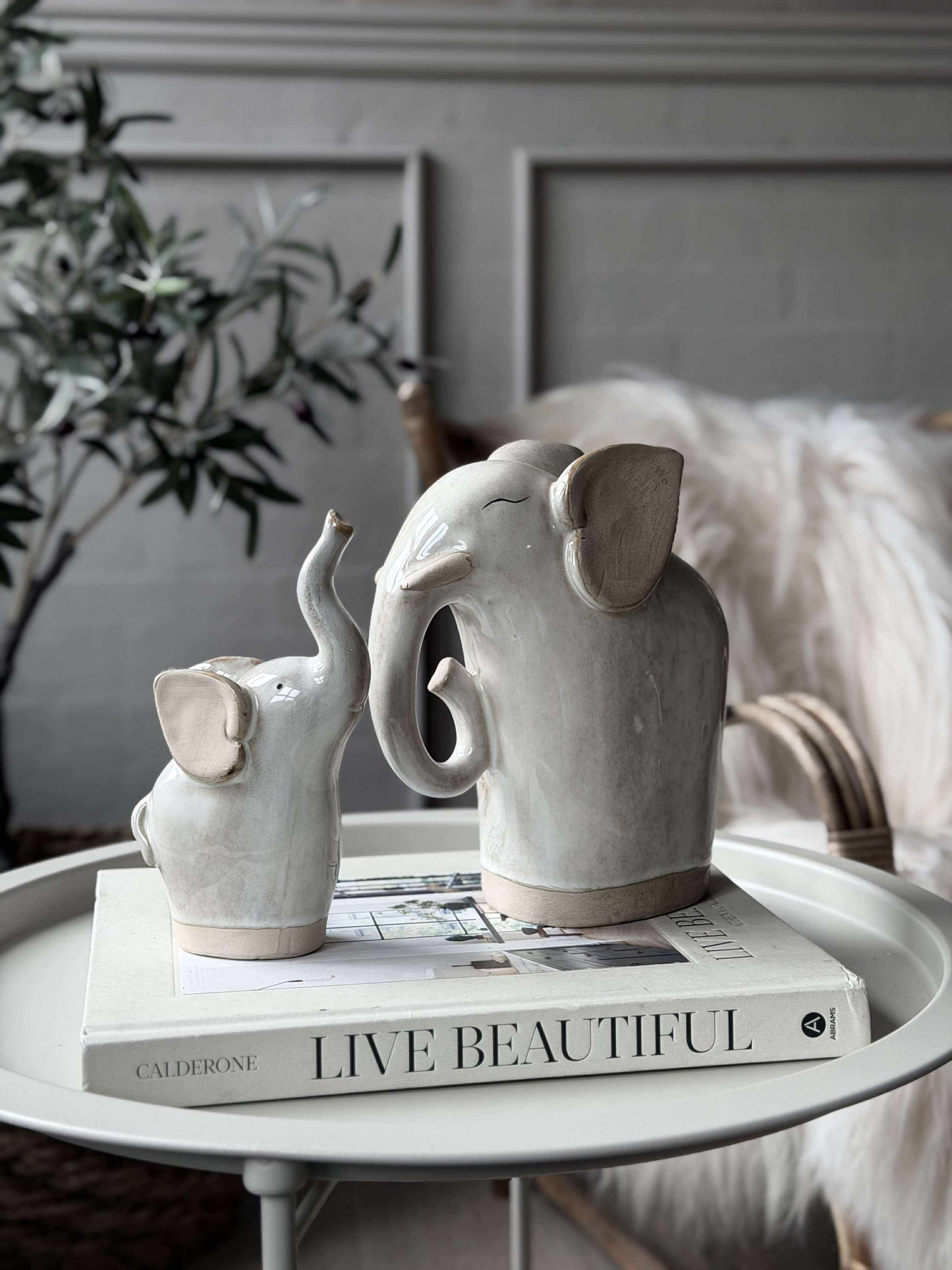 Elefant - Beige eller grå