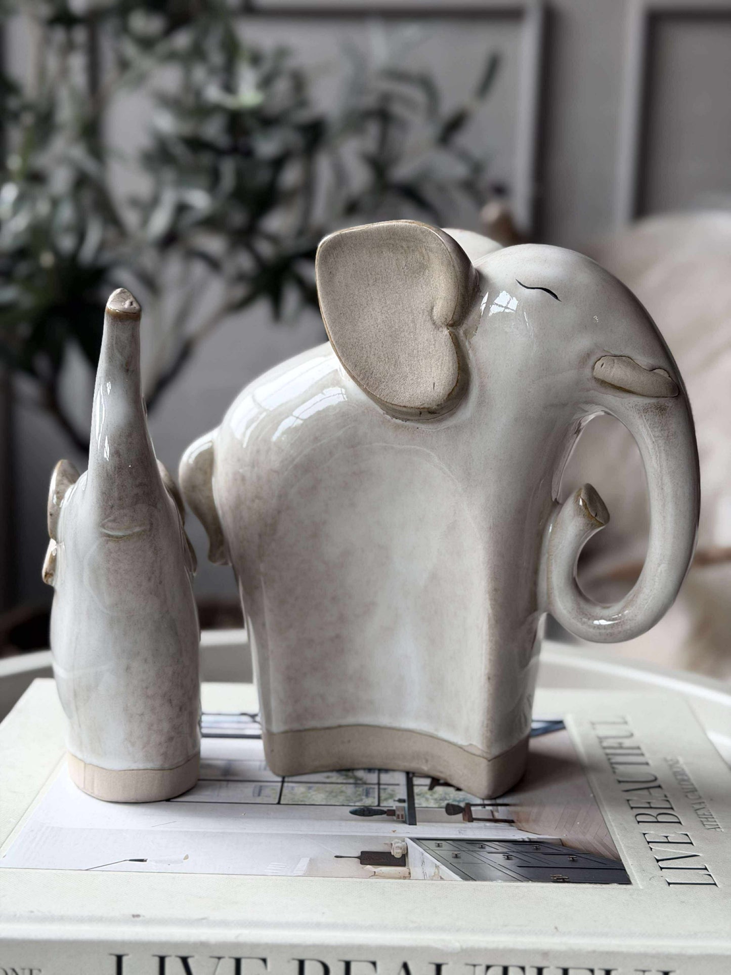 Elefant - Beige eller grå