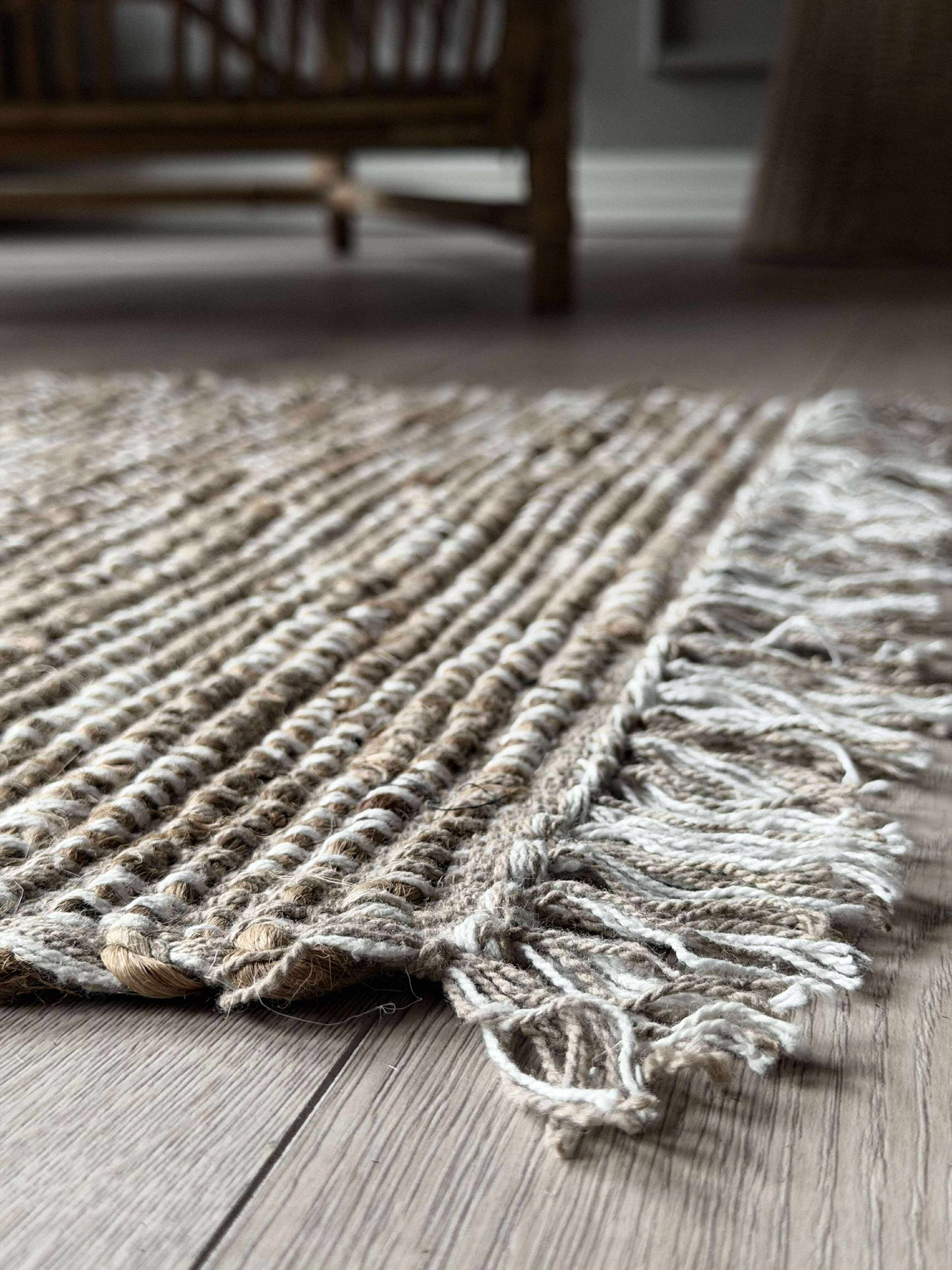 Dørmåtte Jute med fryns - Natur