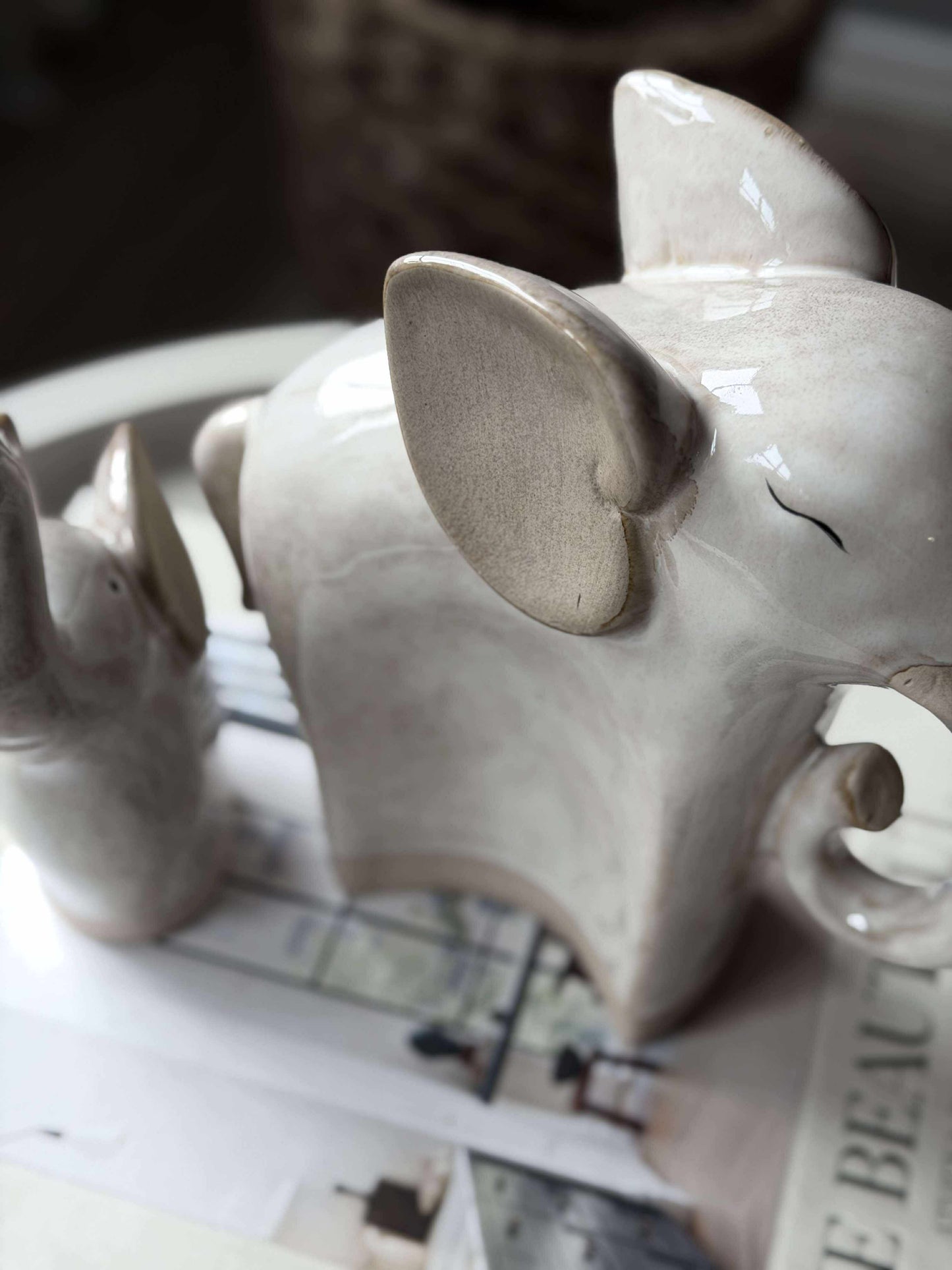 Elefant - Beige eller grå