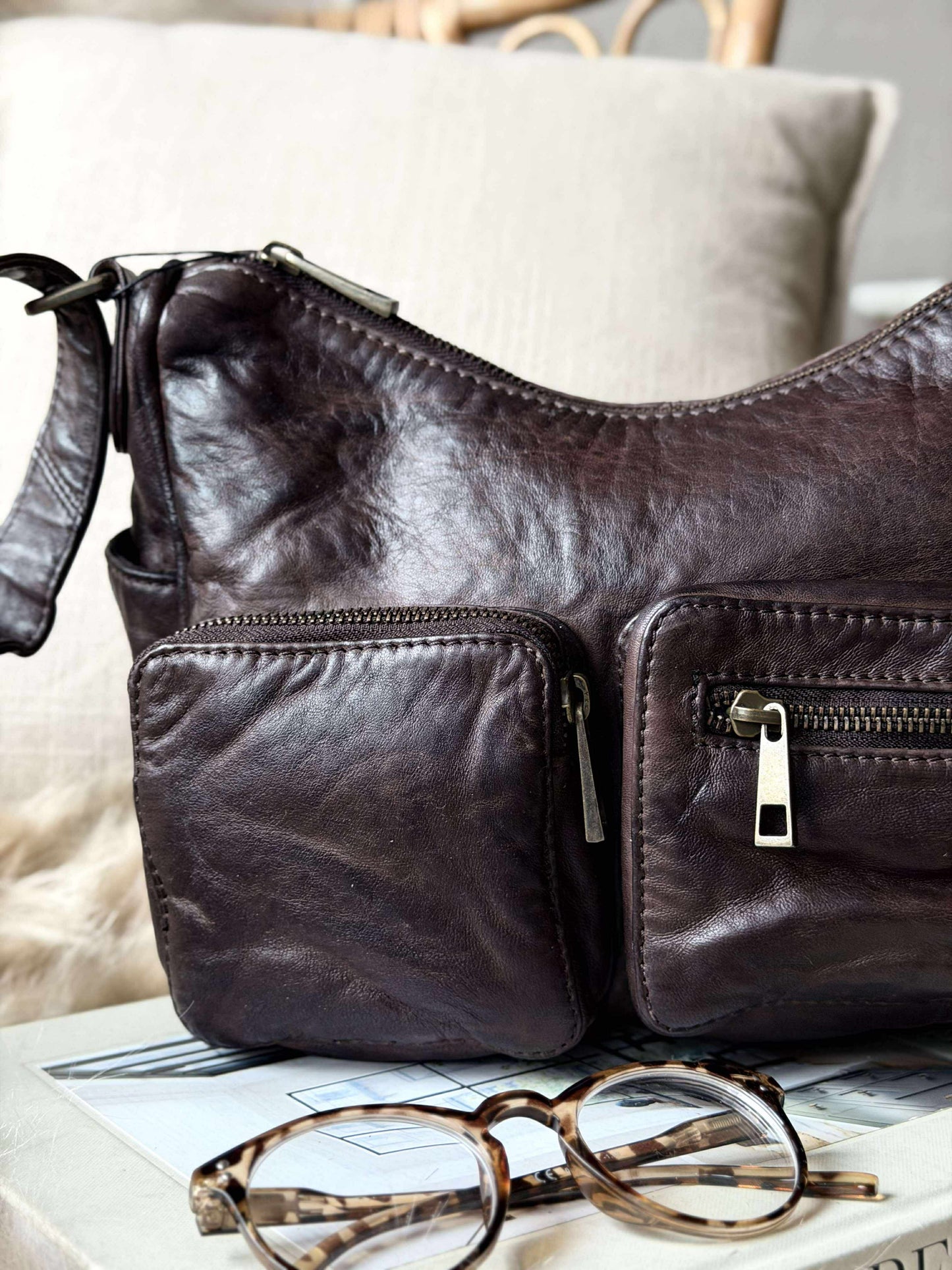 Skuldertaske Sienna - Winter brown