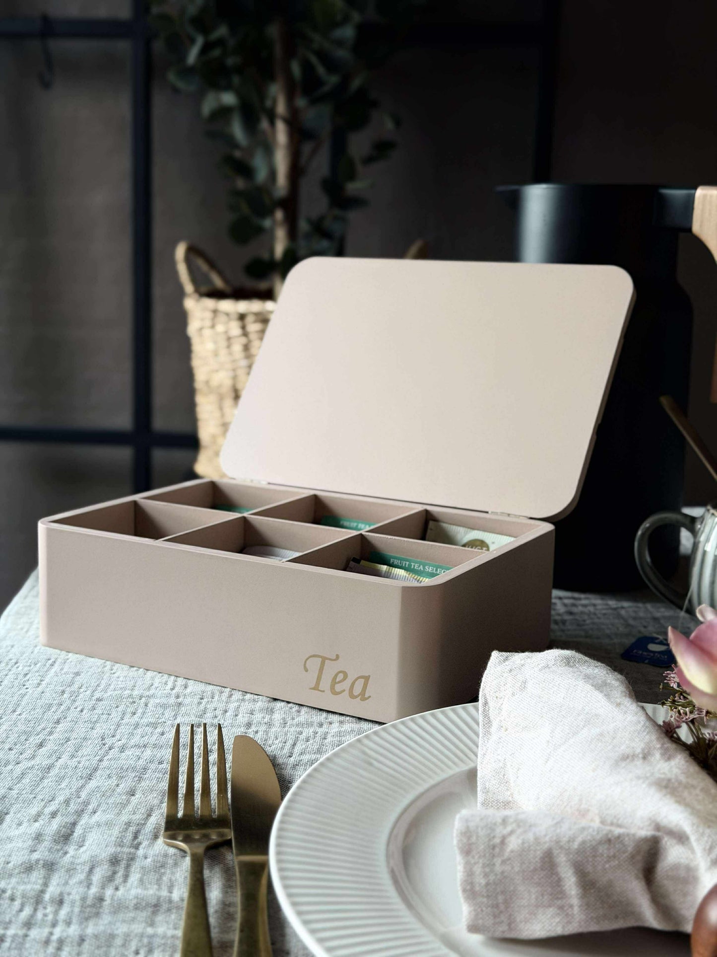 TEA kasse - Creme eller Rosa