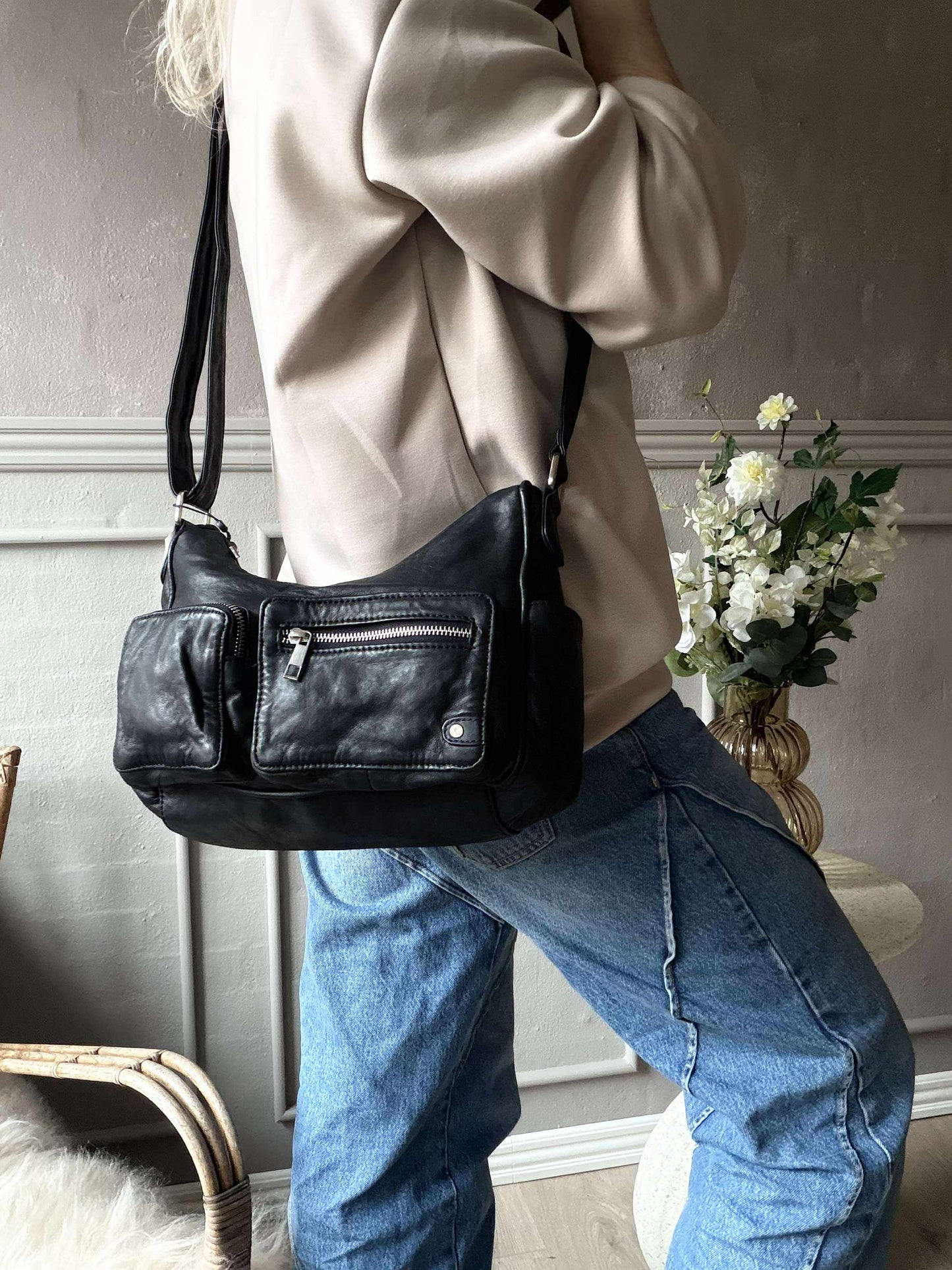 Skuldertaske Sienna - Black Nero