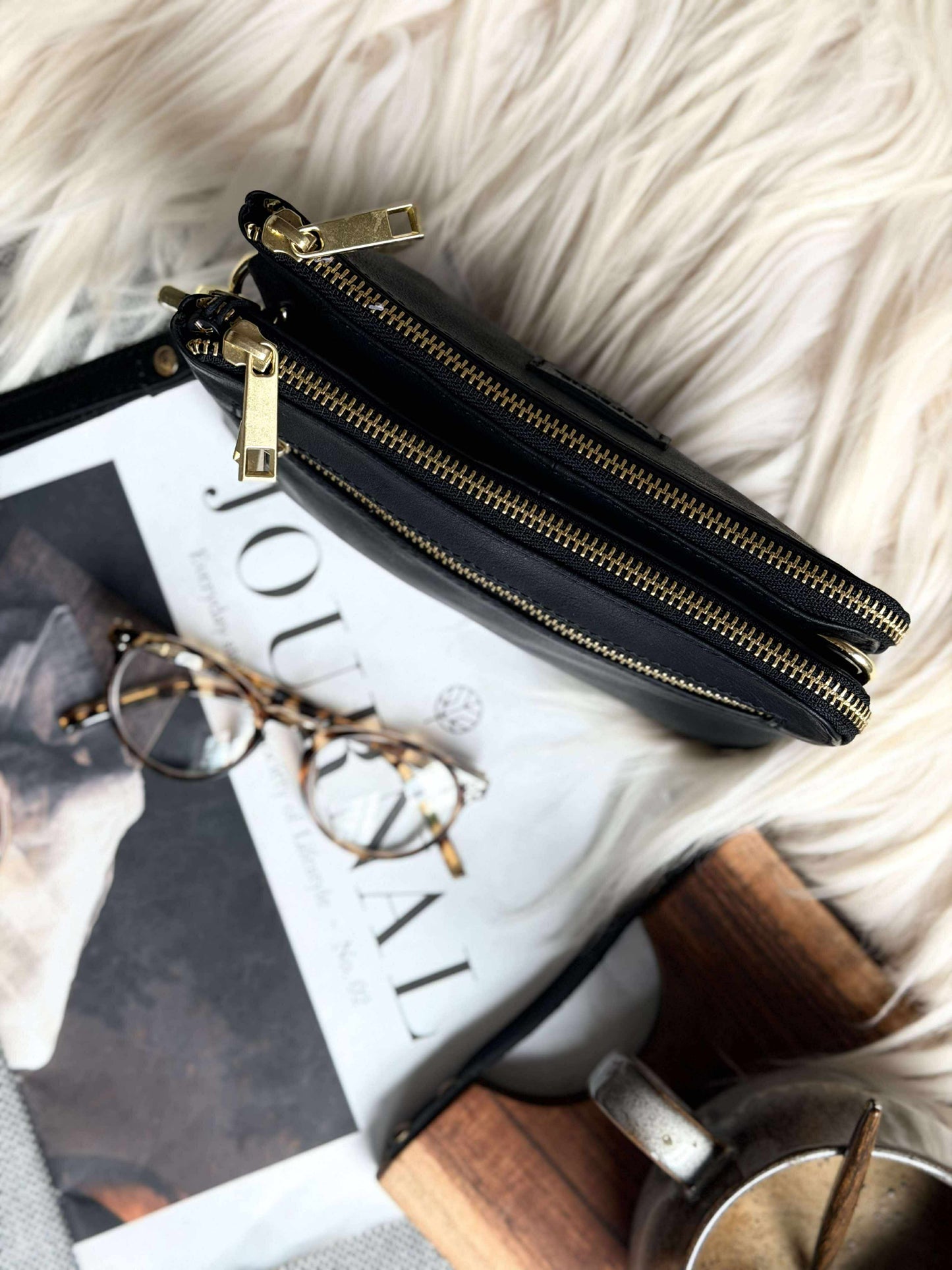 Clutch Selma- Black / gold