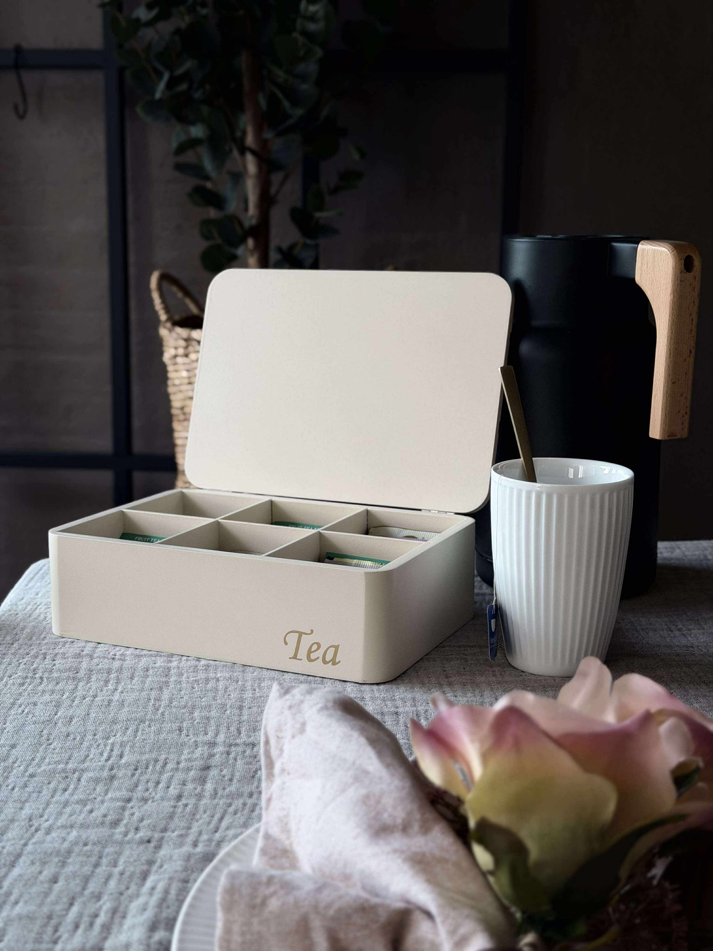 TEA kasse - Creme eller Rosa