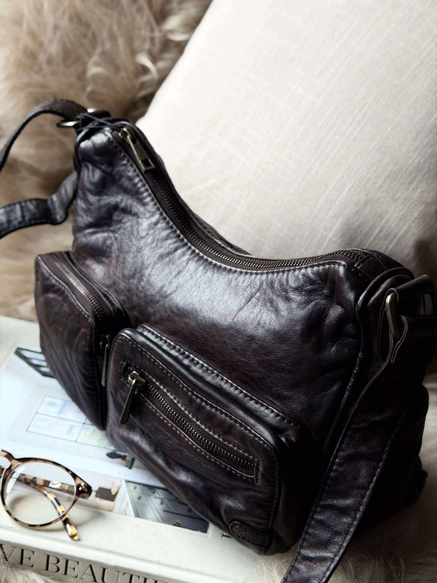 Skuldertaske Sienna - Winter brown