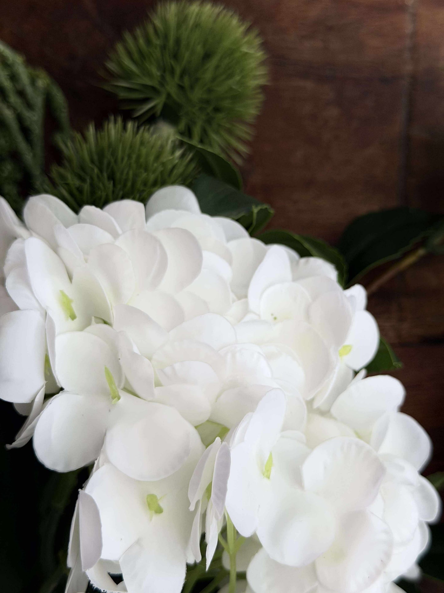 Buket - Lille hvid hortensia / Lime