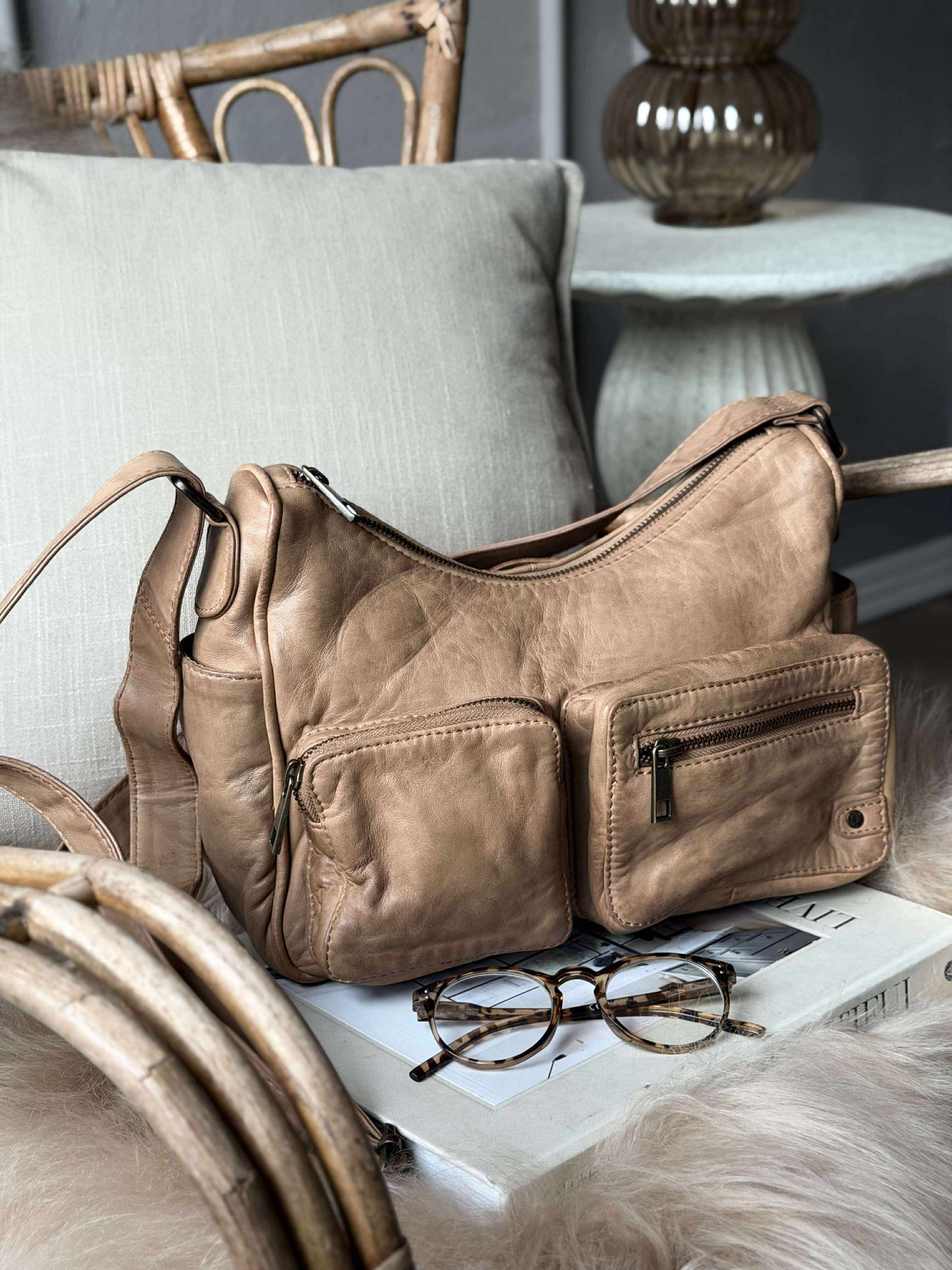 Skuldertaske Sienna - Camel