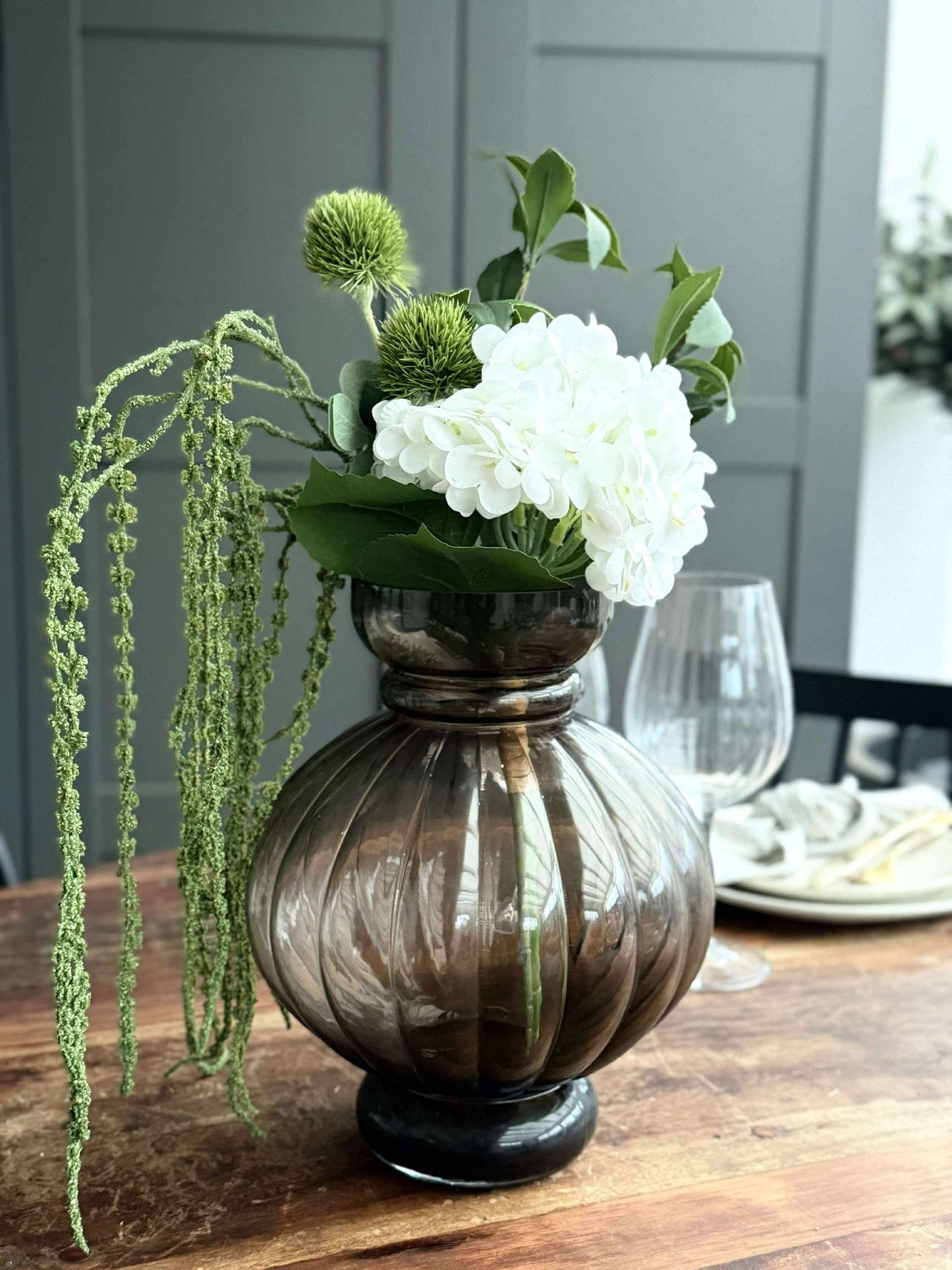 Buket - Lille hvid hortensia / Lime