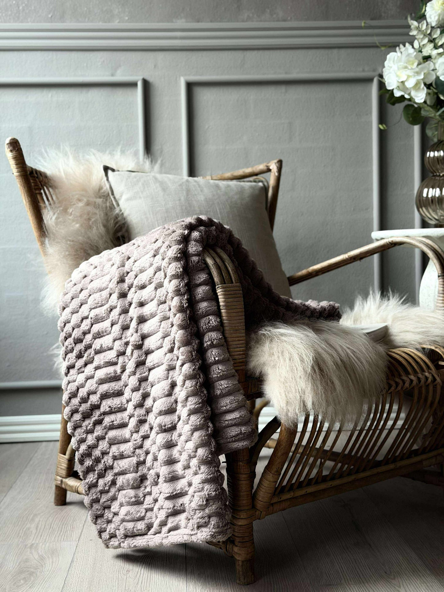 Plaid SUPER SOFT - Taupe