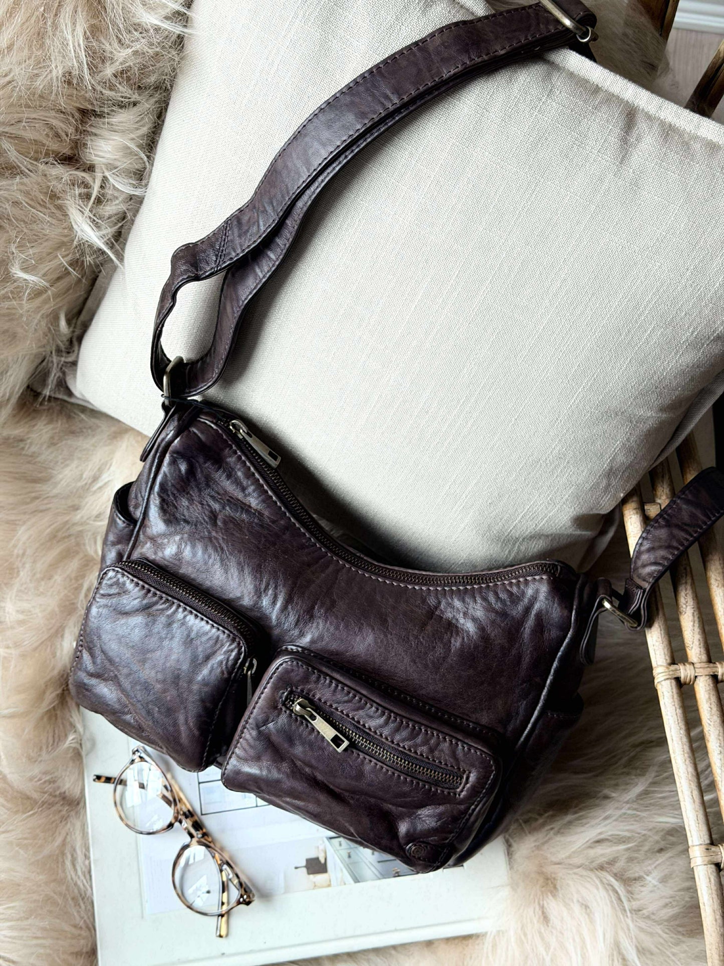 Skuldertaske Sienna - Winter brown