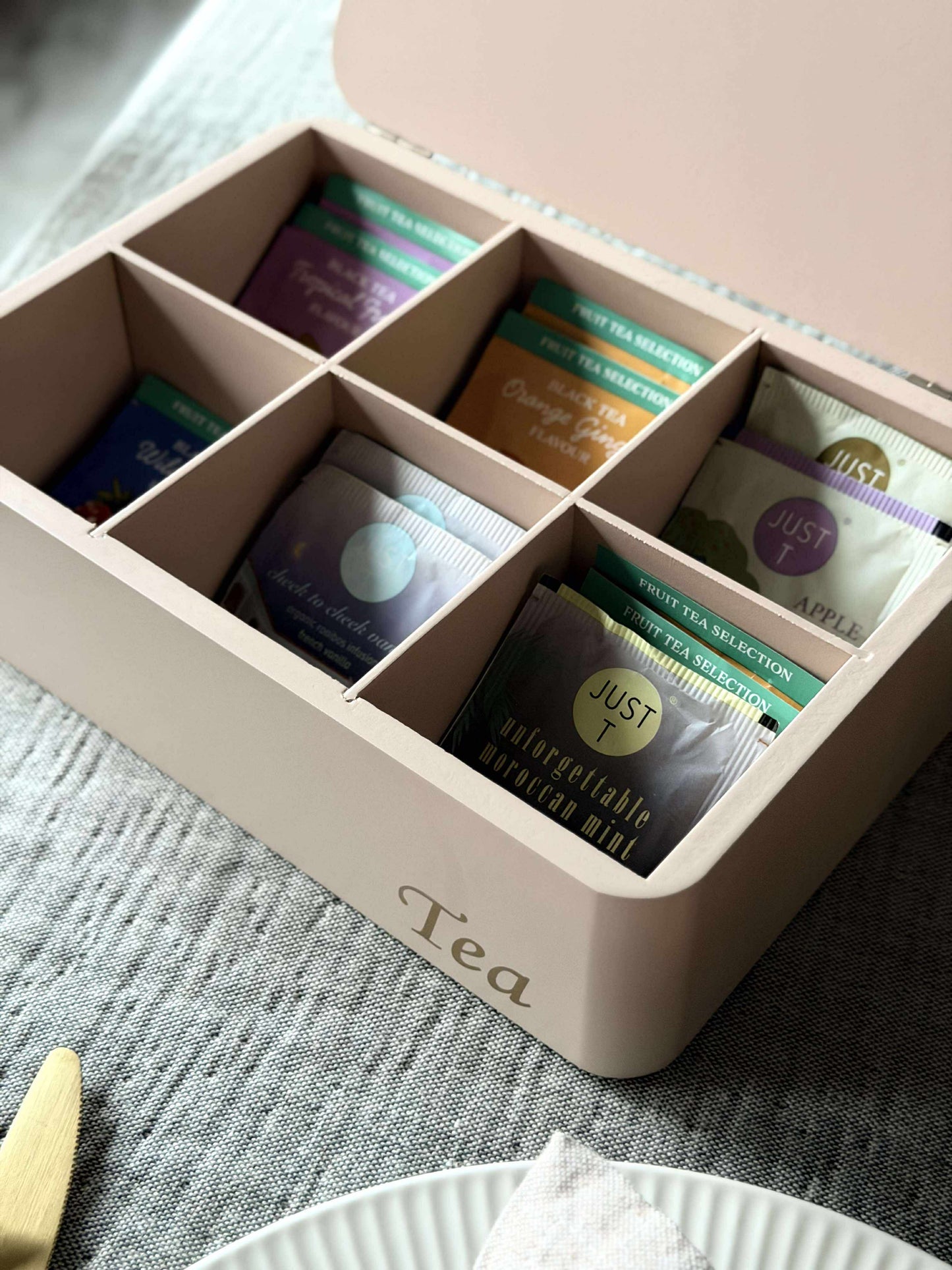 TEA kasse - Creme eller Rosa