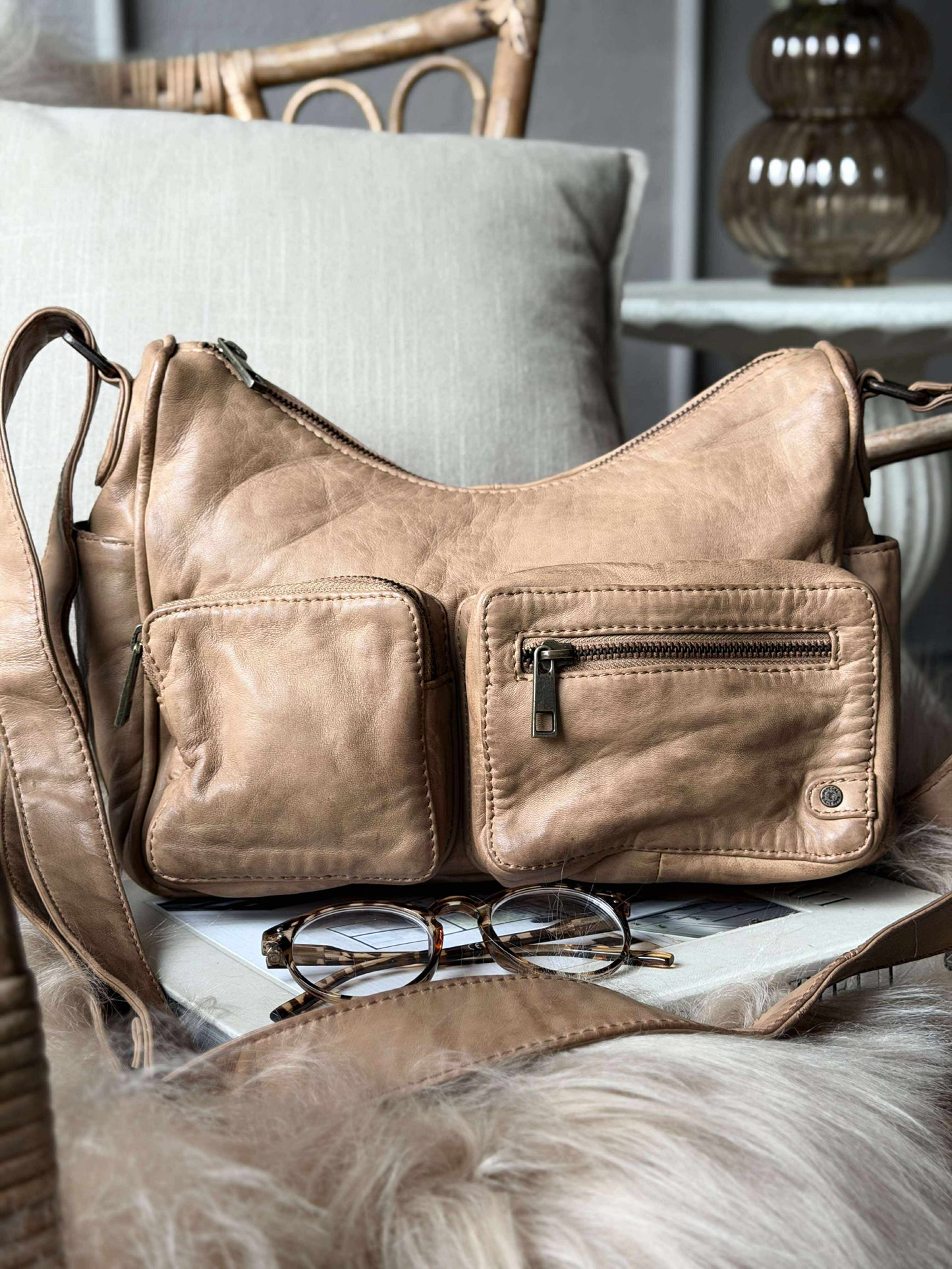 Skuldertaske Sienna - Camel