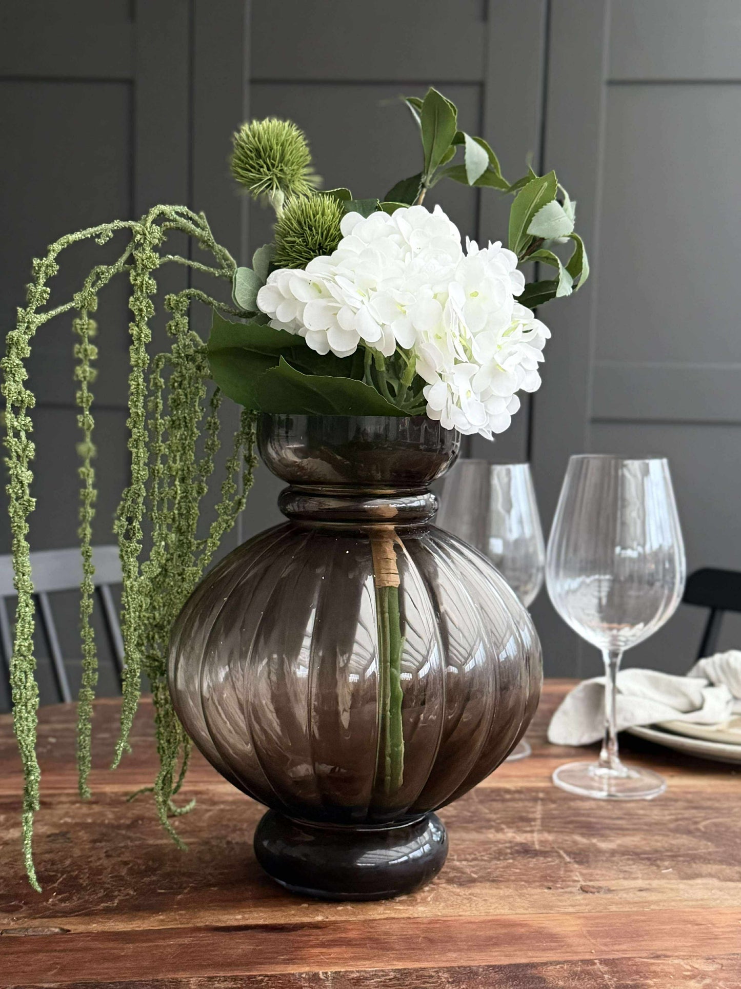 Buket - Lille hvid hortensia / Lime