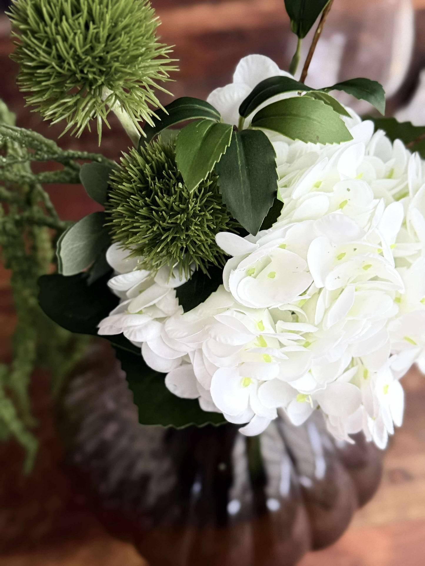 Buket - Lille hvid hortensia / Lime