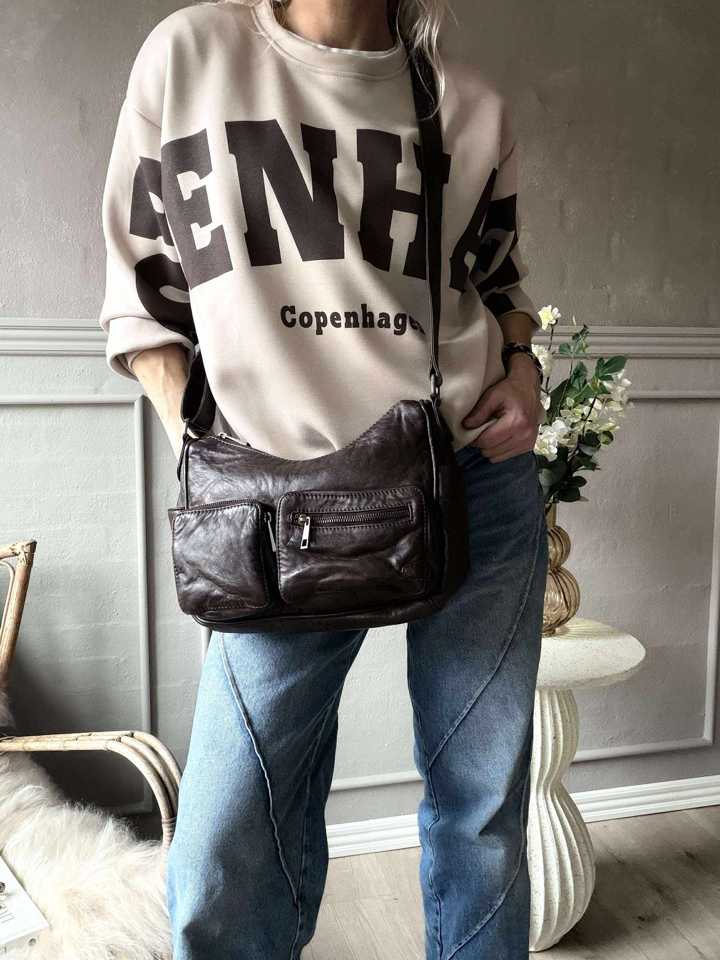 Skuldertaske Sienna - Winter brown