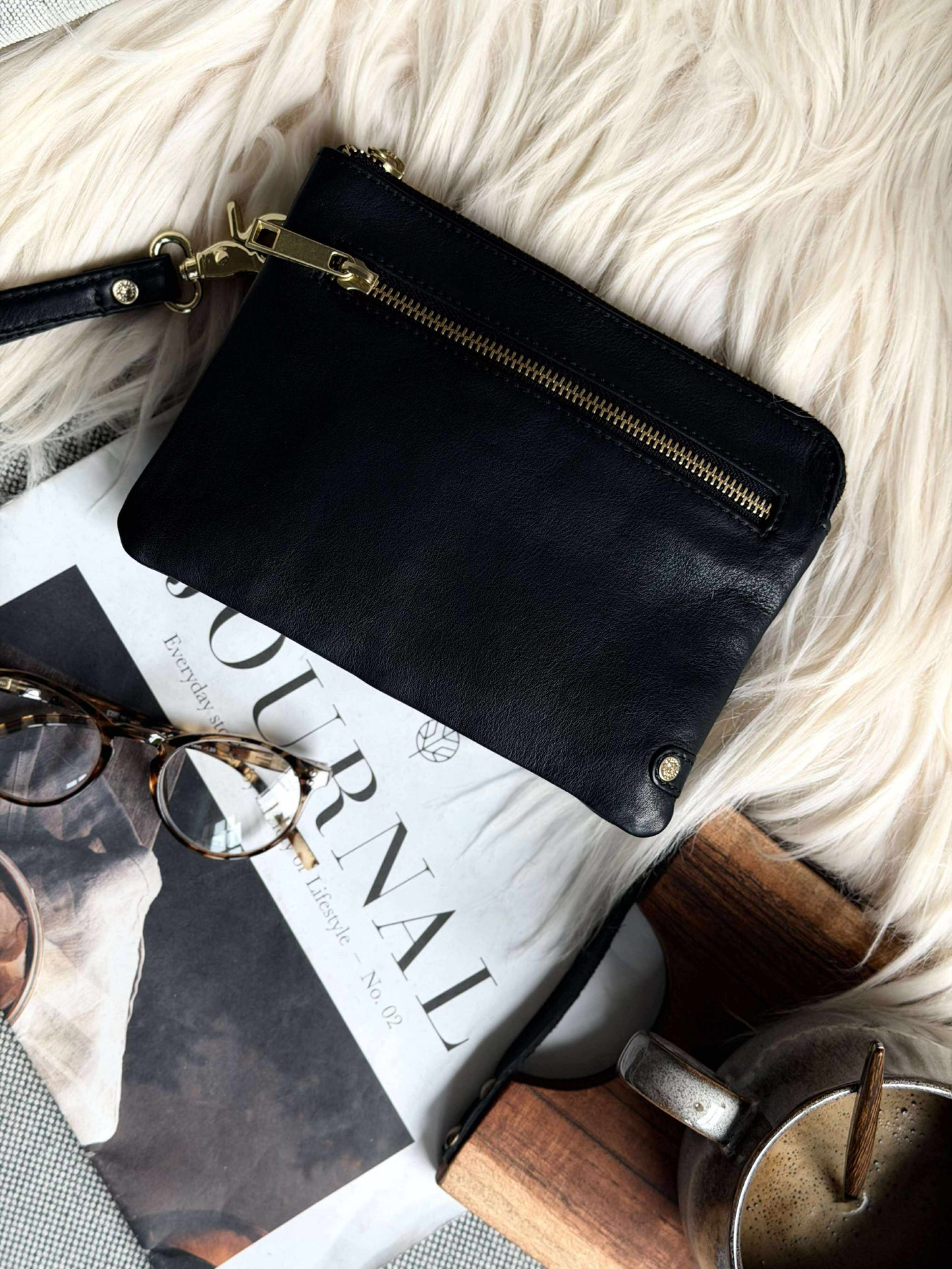 Clutch Selma- Black / gold