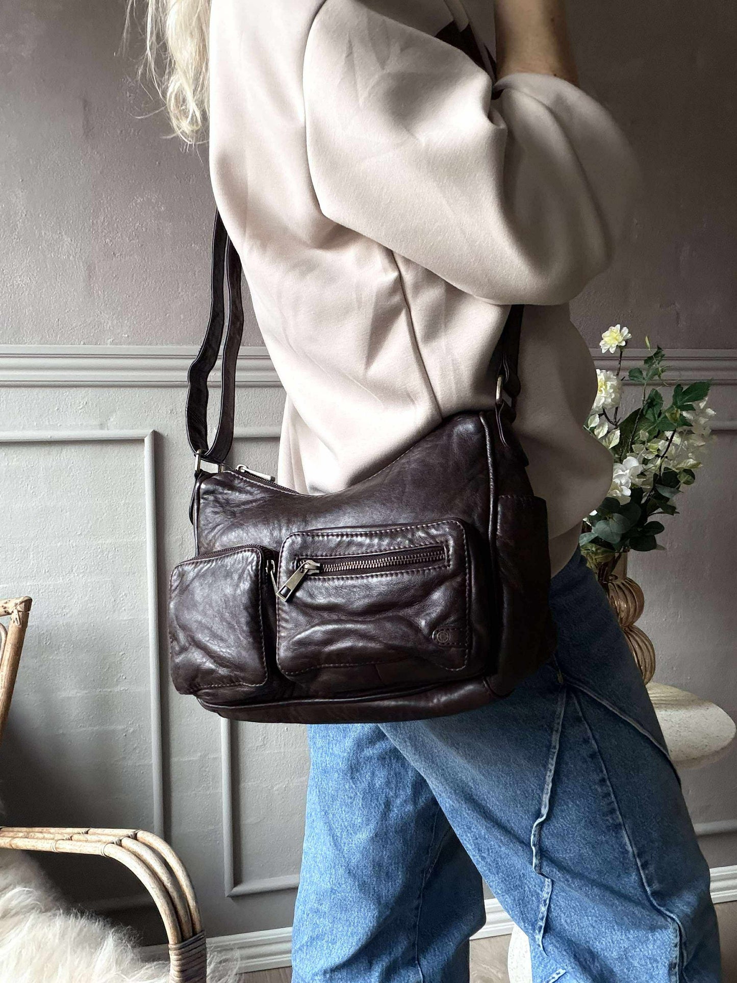 Skuldertaske Sienna - Winter brown