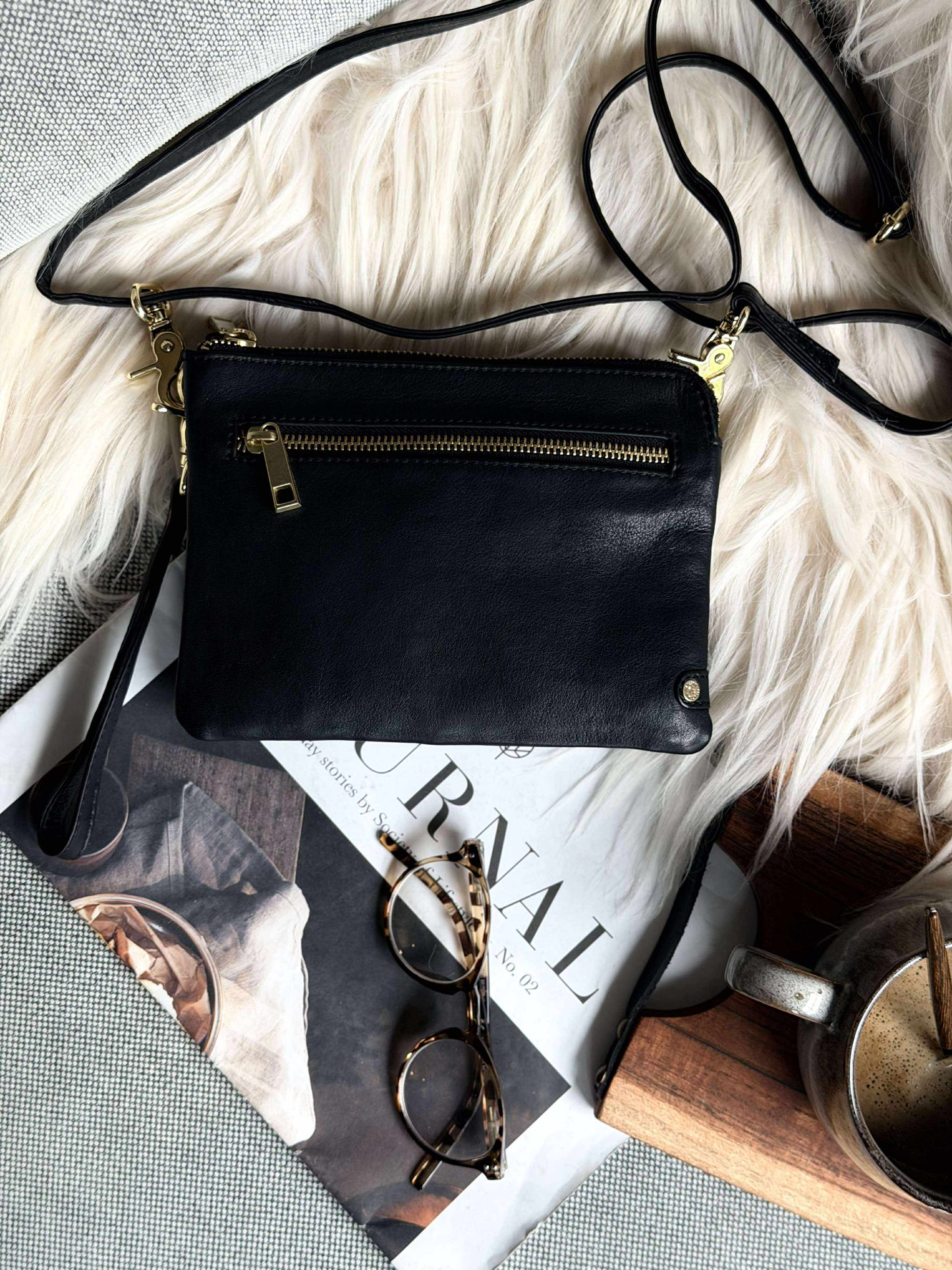 Clutch Selma- Black / gold