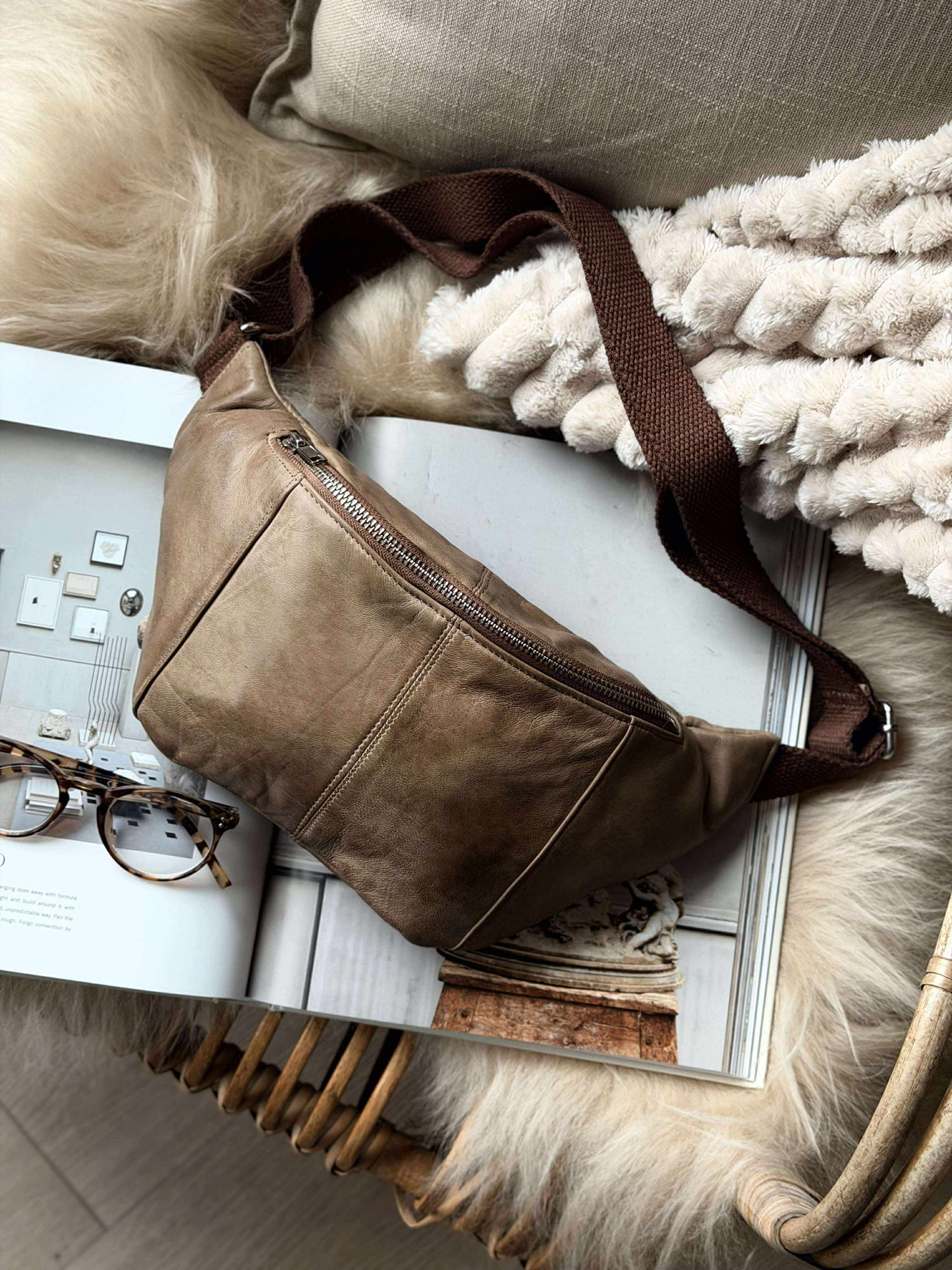 Bumbag JUNE - Nude Brown