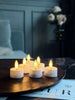 LED fyrfadslys 6 stk + Fjernbetjening med timer