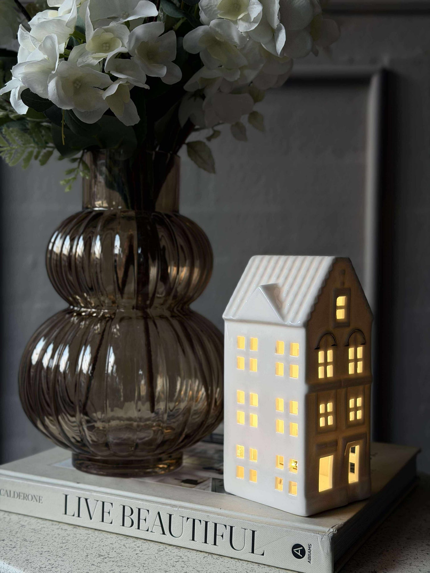 Lyshus med led - Porcelæn