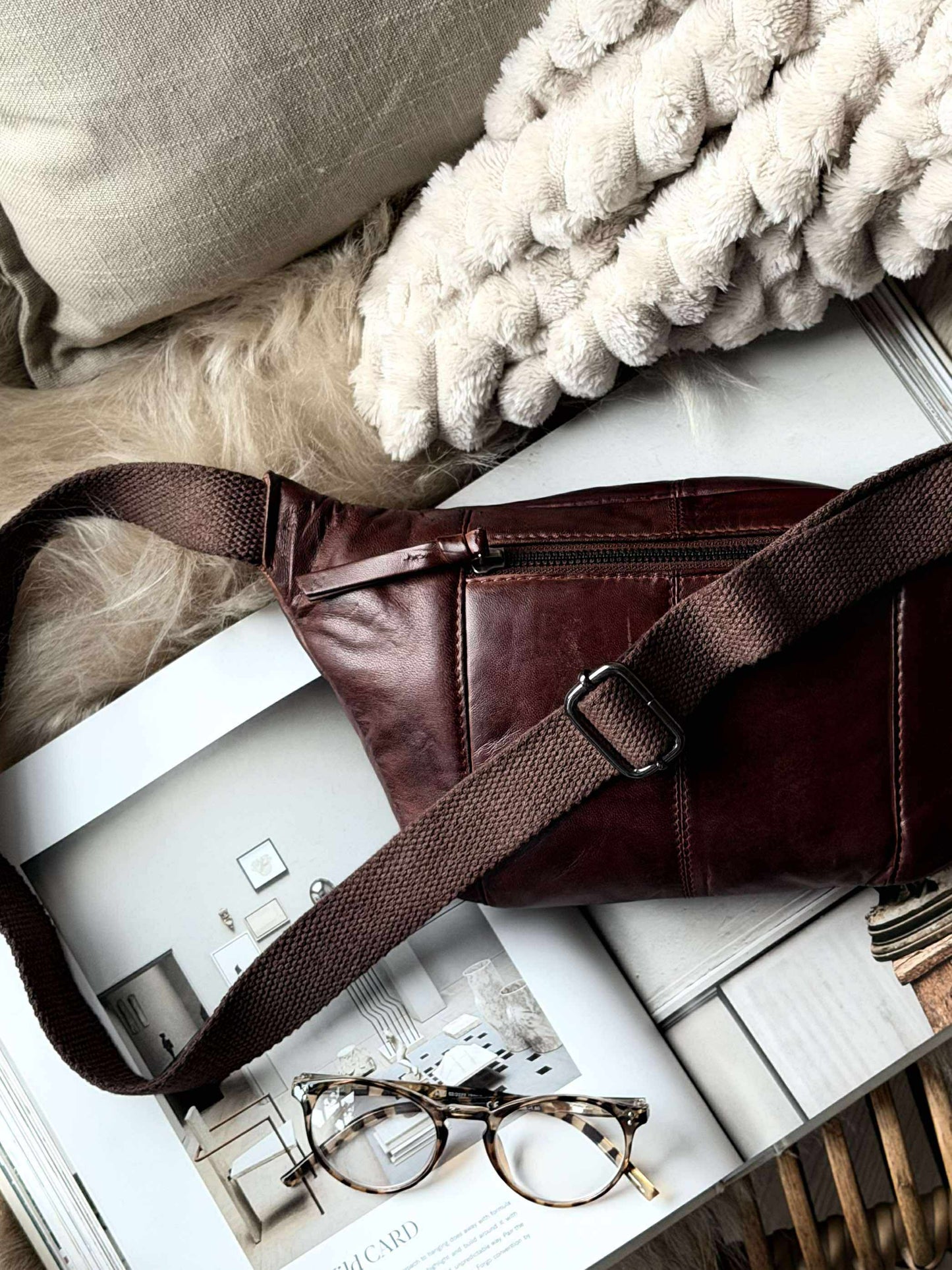 Bumbag JUNE - New Dark cognac