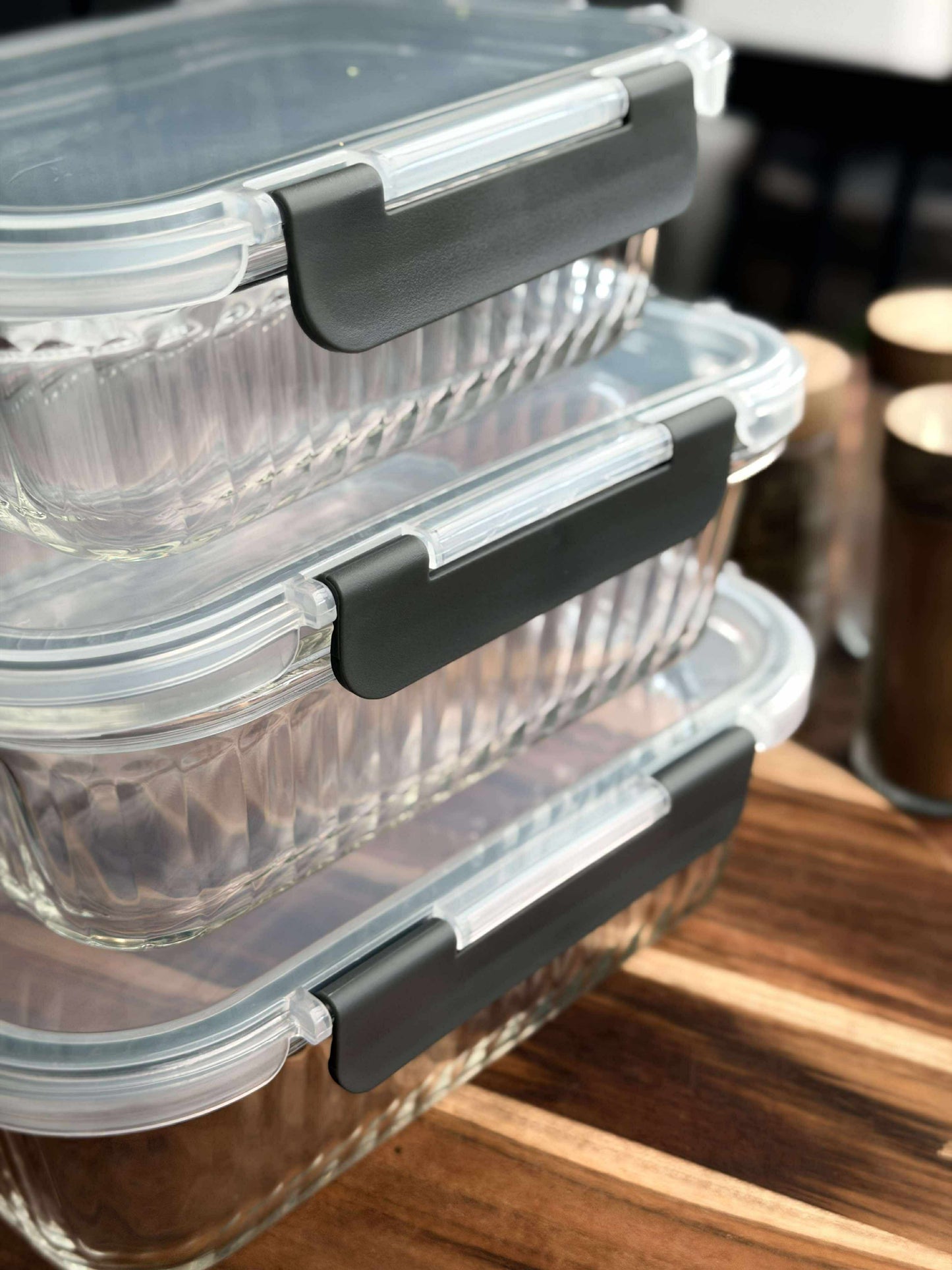 Madopbevaring i glas - 3 stk