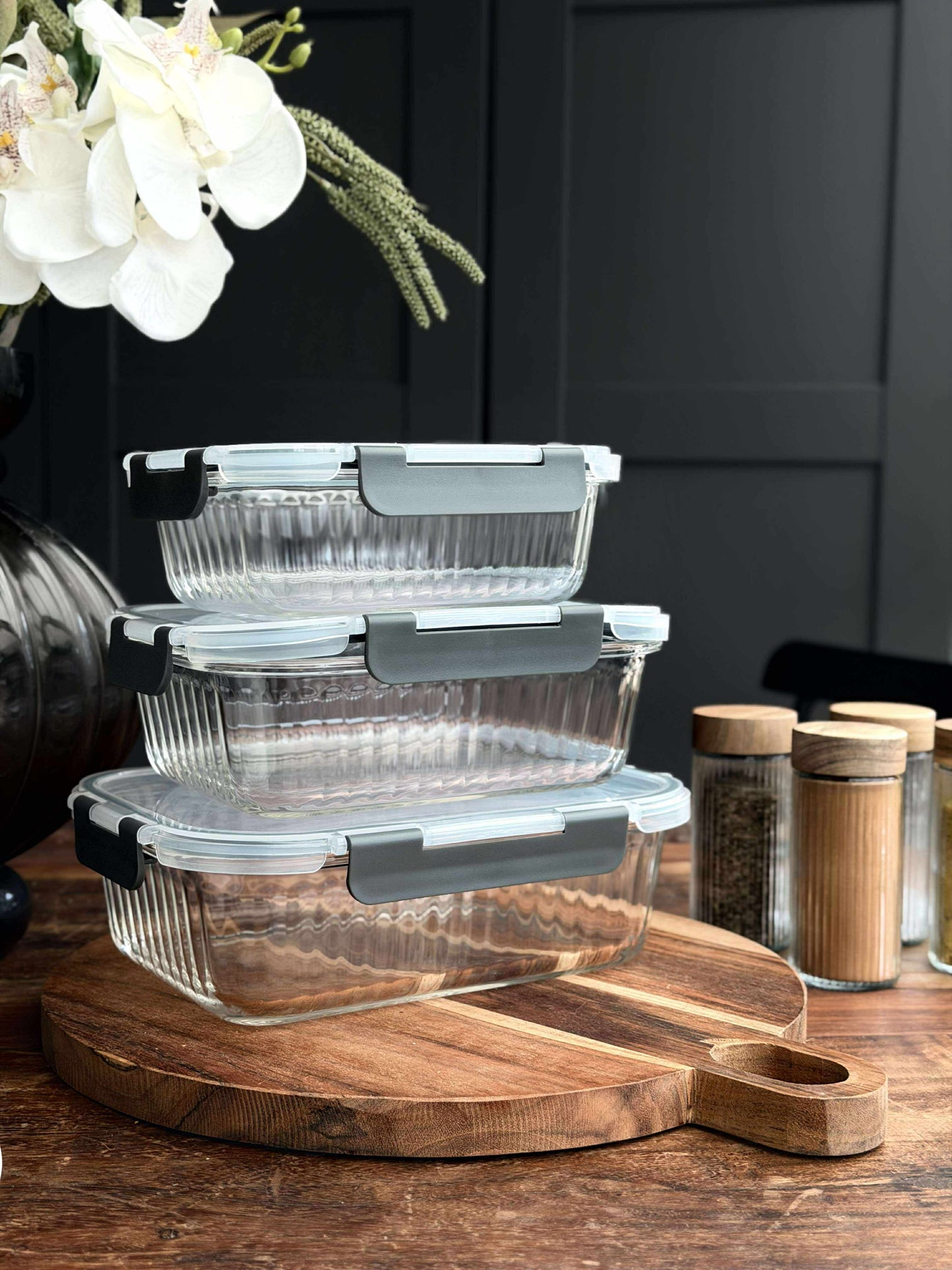 Madopbevaring i glas - 3 stk