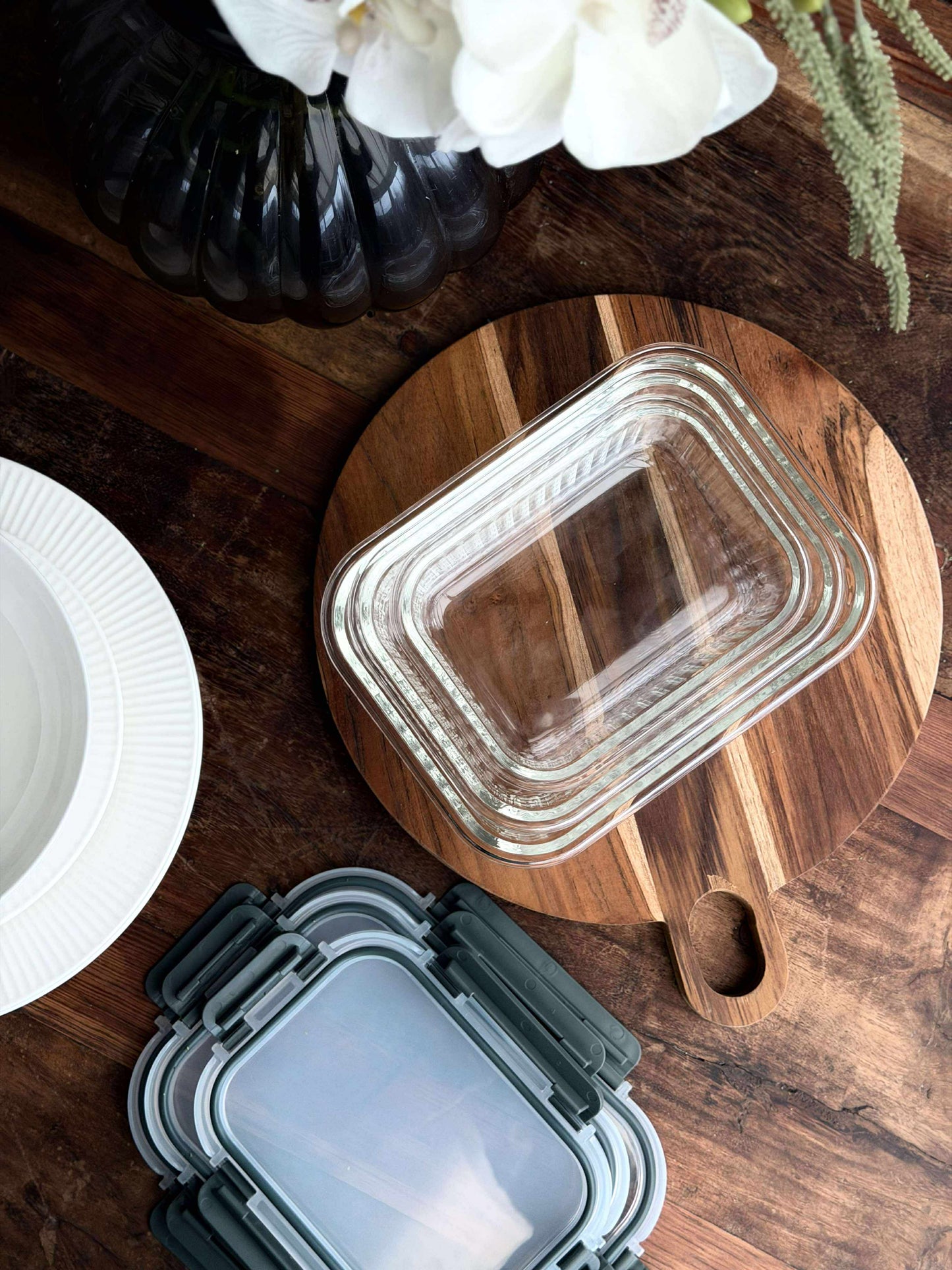 Madopbevaring i glas - 3 stk