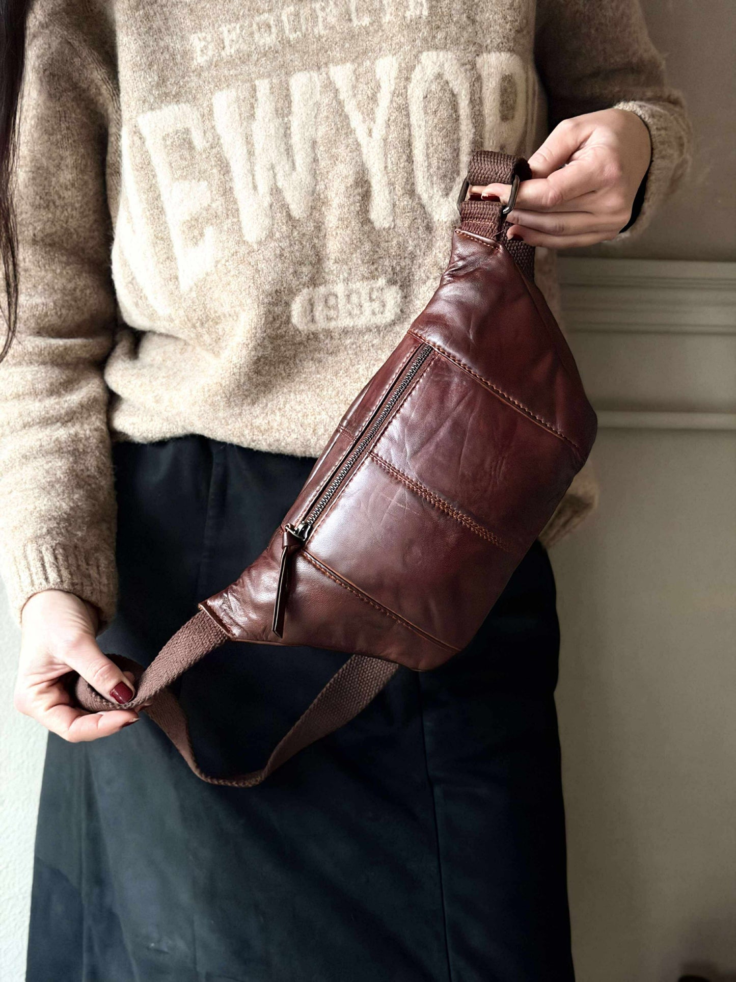 Bumbag JUNE - New Dark cognac