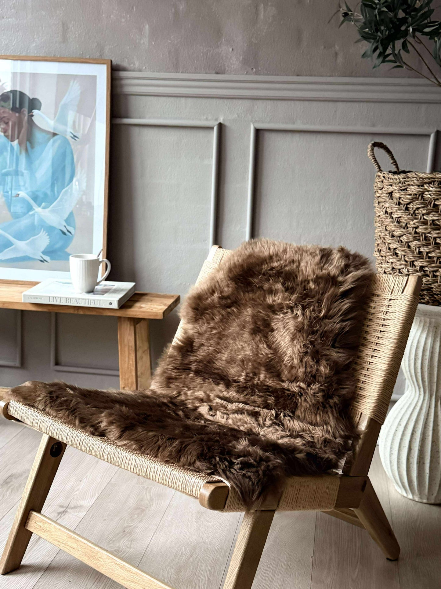 Lammeskind i flot brun farve 60x90cm