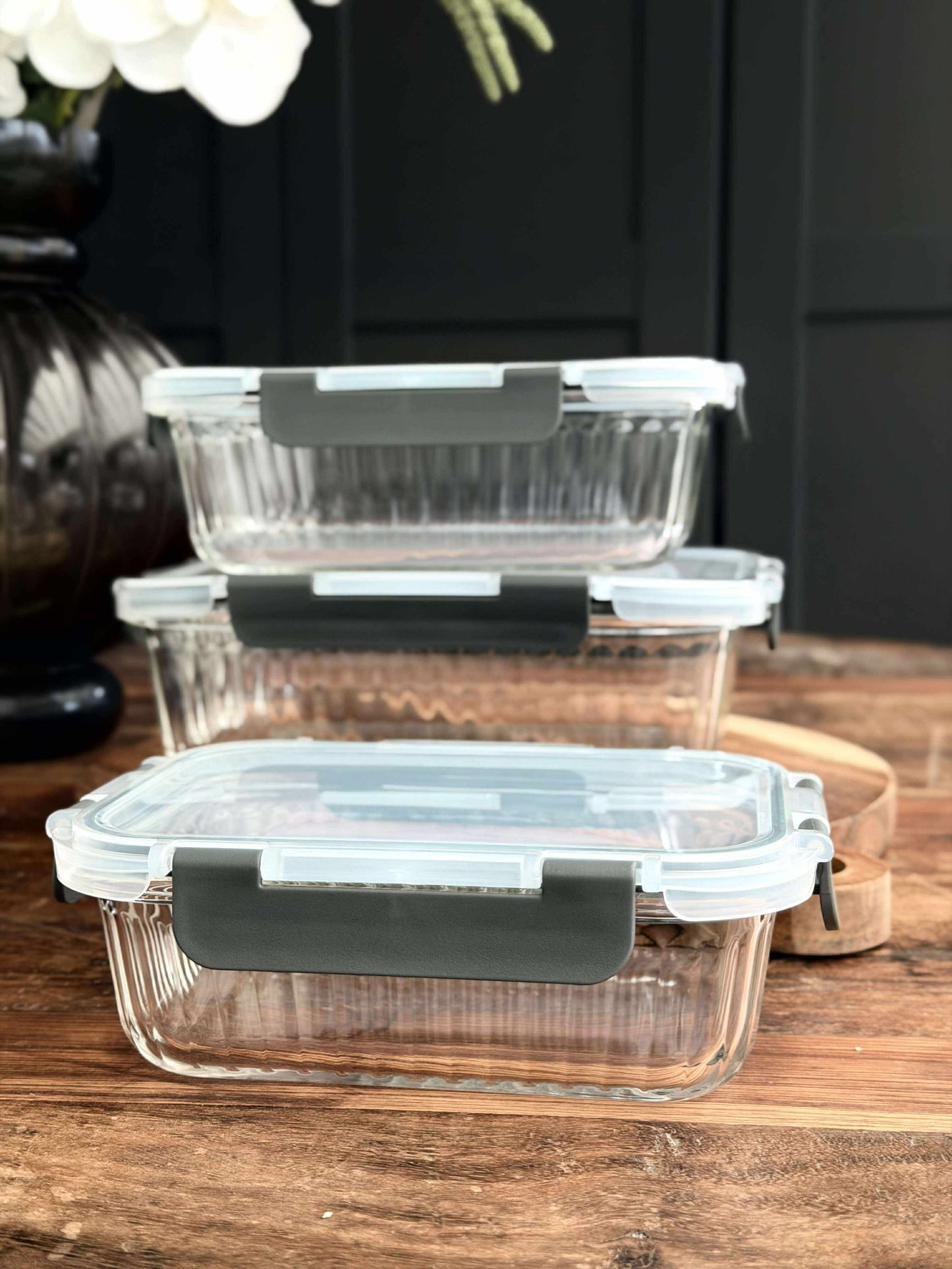 Madopbevaring i glas - 3 stk