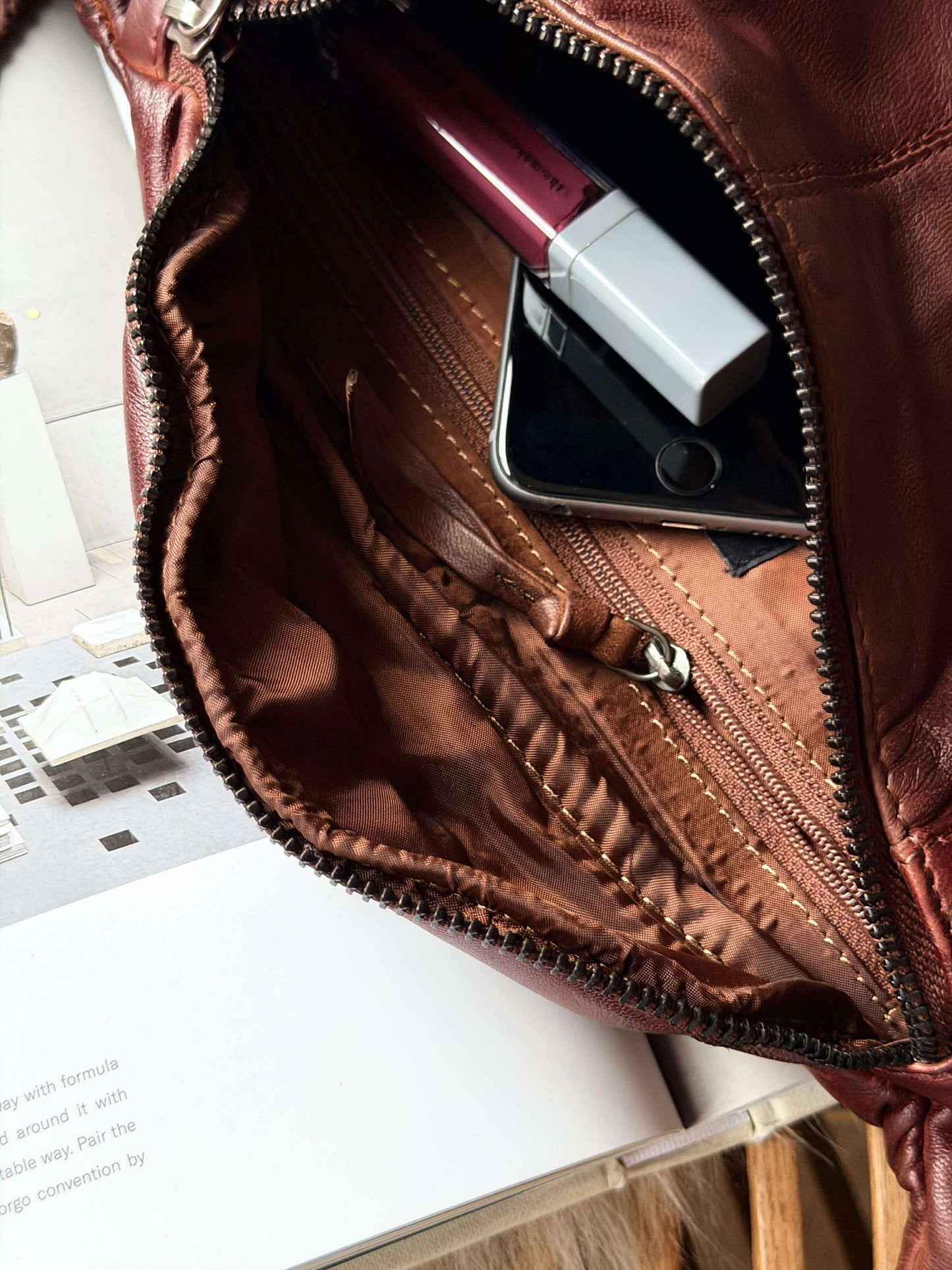Bumbag JUNE - New Dark cognac