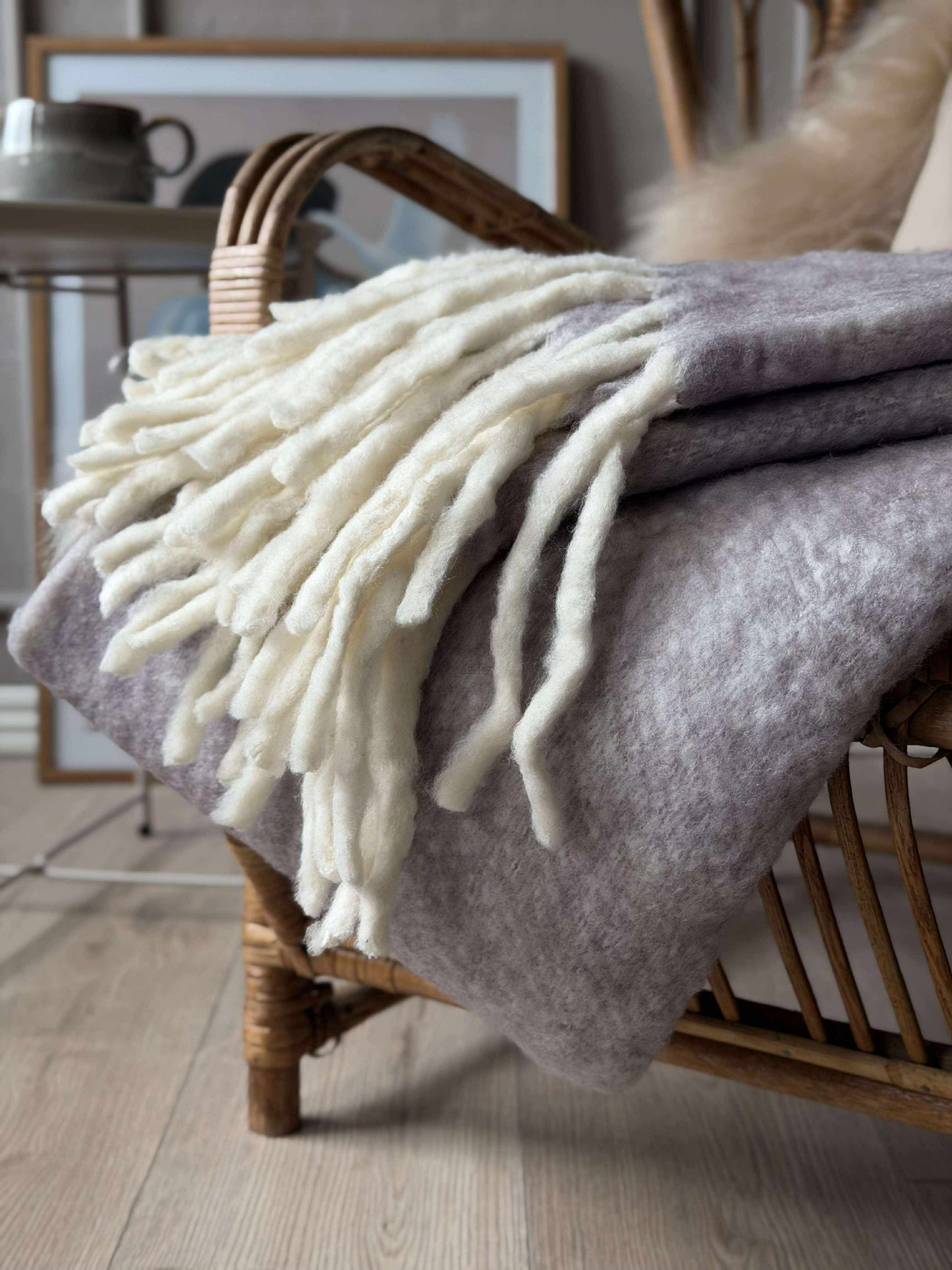 Lækker varm plaid – Lavendel