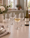 Vinglas Rillet med guld kant - 4 stk. 350ml