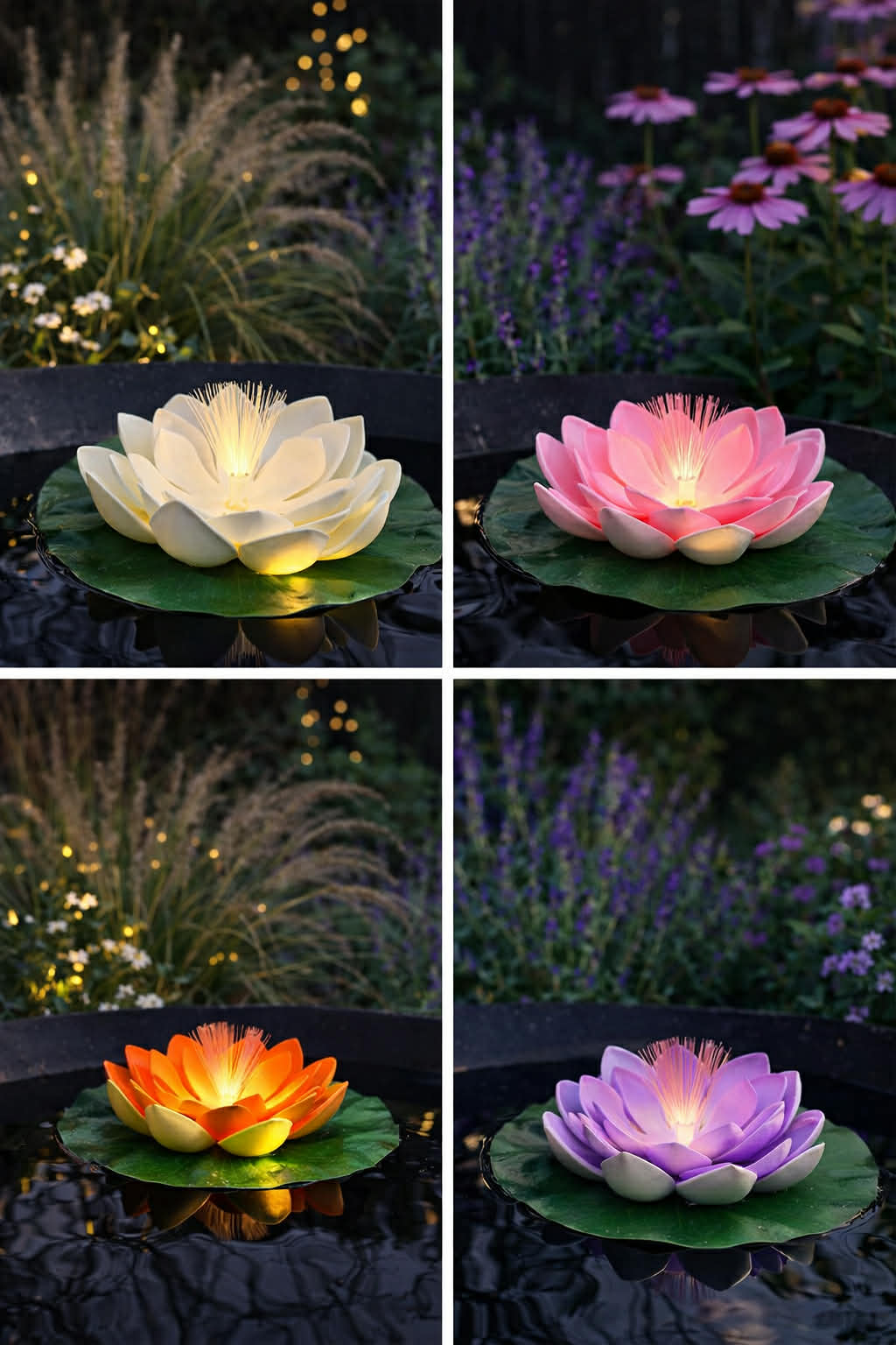 Lotus med solar - Flere farver