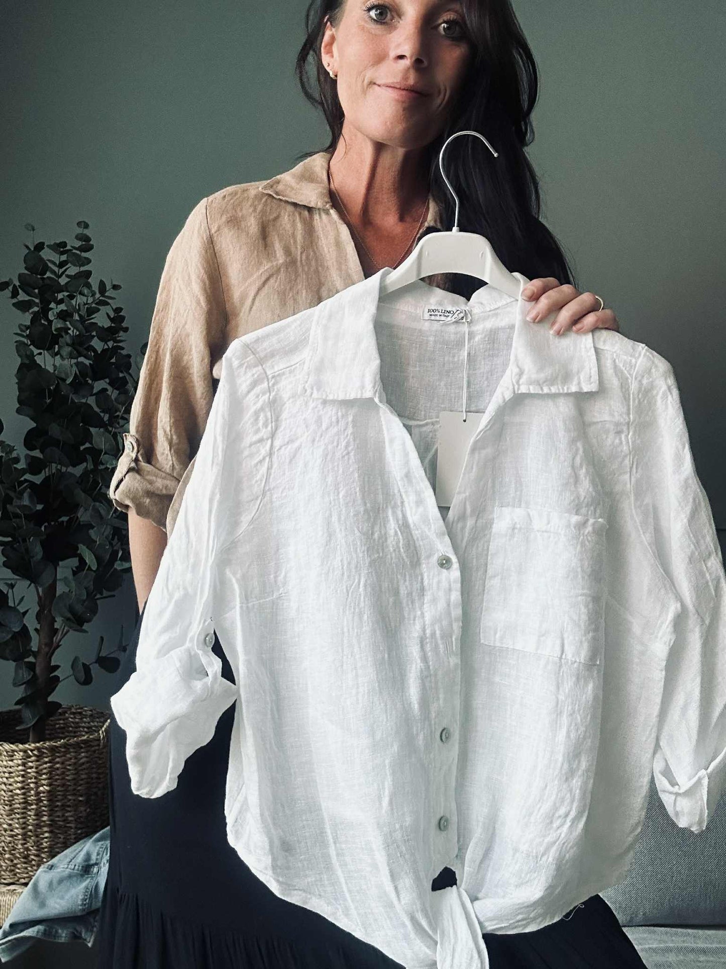 Skjorte NALA hvid - 100% hør