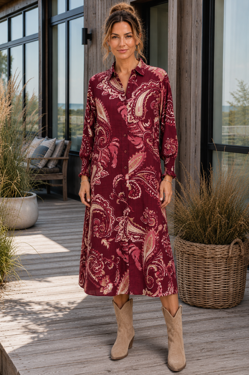 Kjole Moss Bordeaux