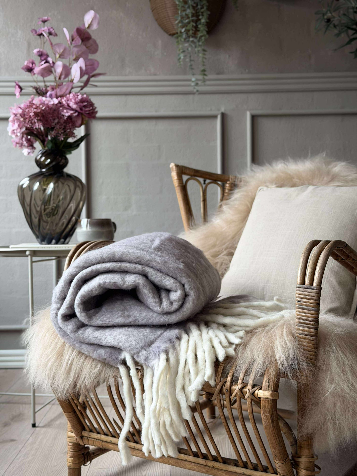 Lækker varm plaid – Lavendel