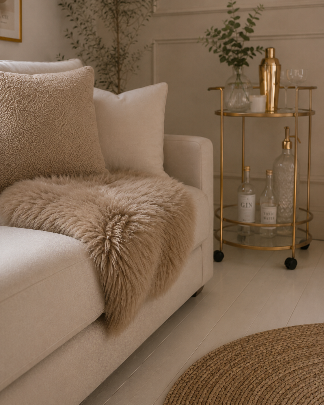 Lammeskind Taupe - 85x55cm