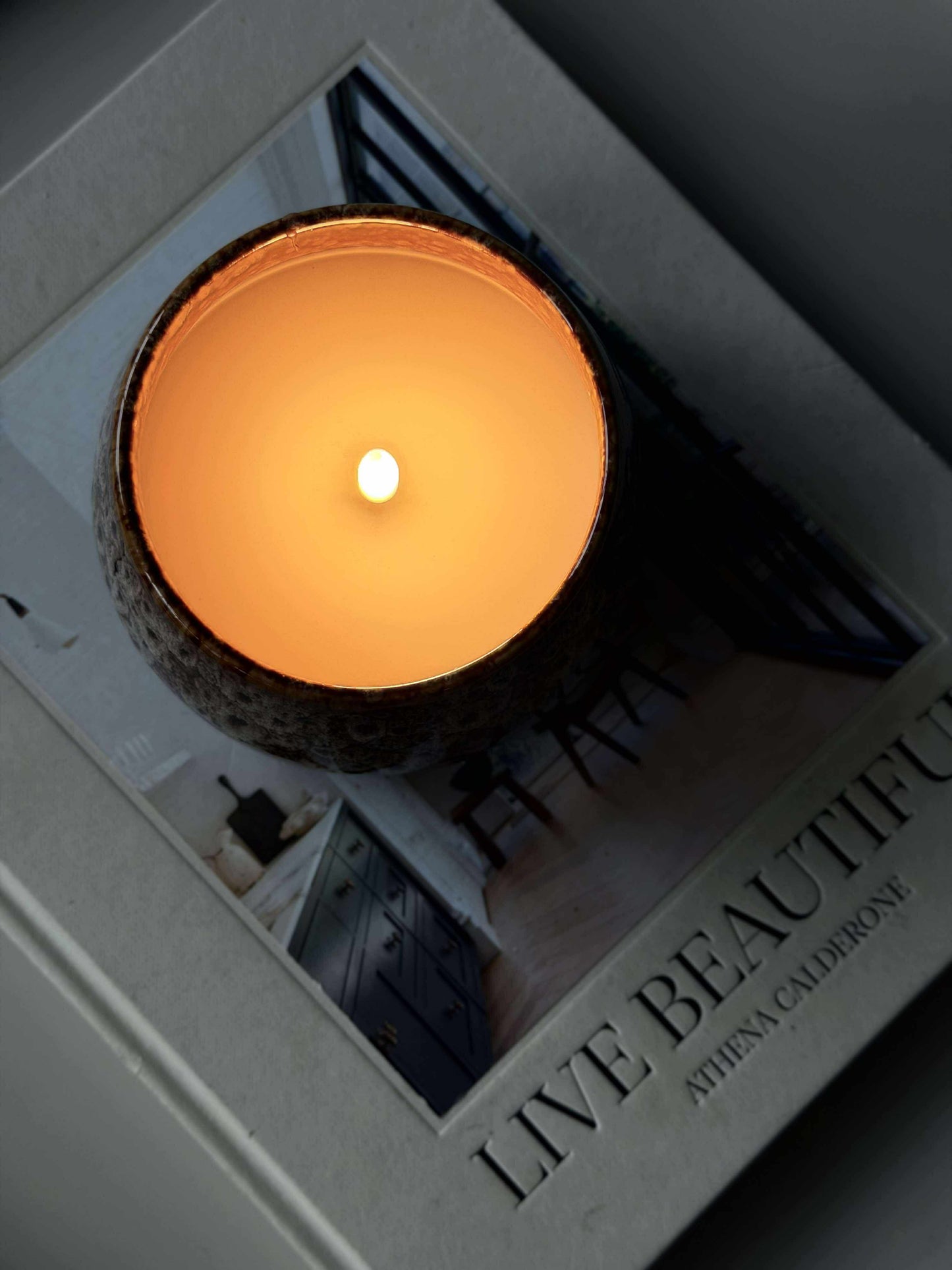 LED lys i keramik potte