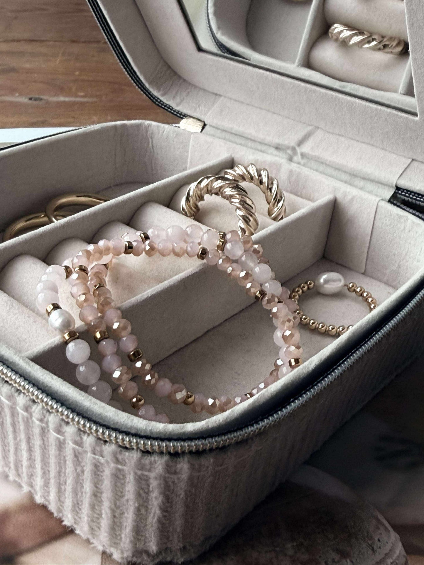 Armbånd Leah Soft Rose – Sæt med 3 stk
