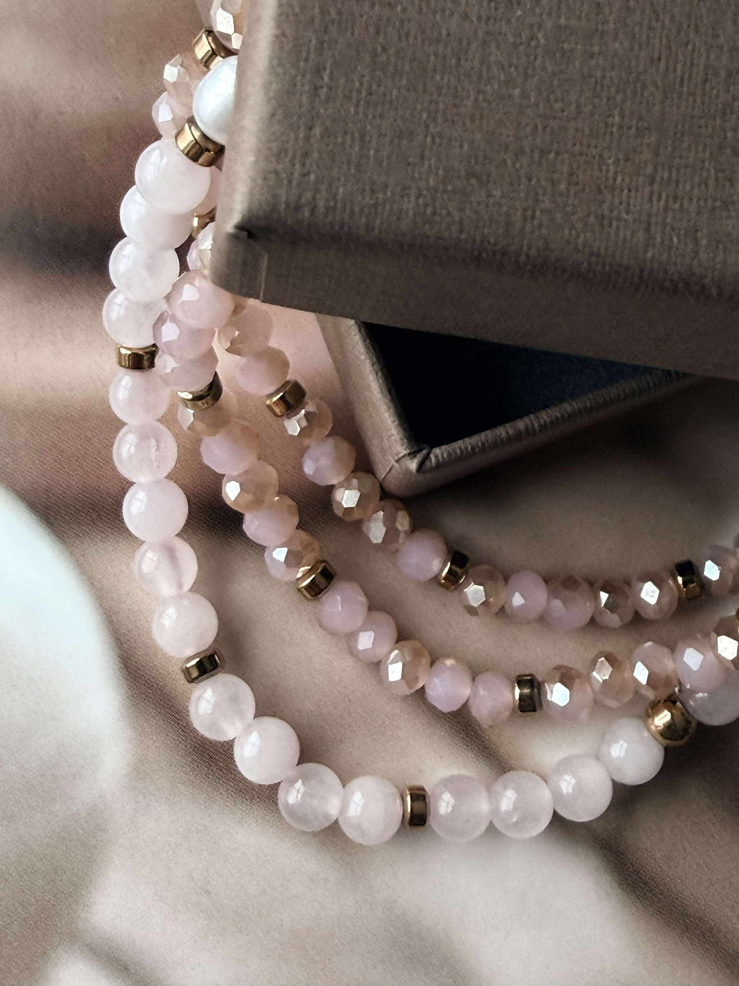 Armbånd Leah Soft Rose – Sæt med 3 stk
