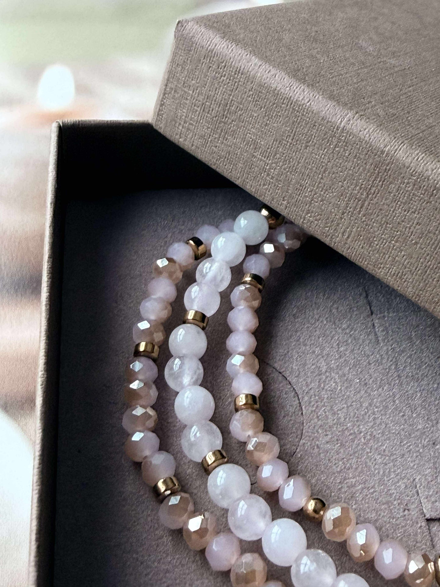Armbånd Leah Soft Rose – Sæt med 3 stk