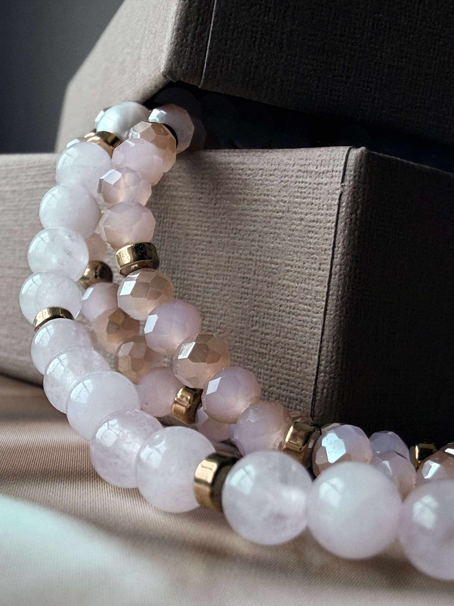 Armbånd Leah Soft Rose – Sæt med 3 stk