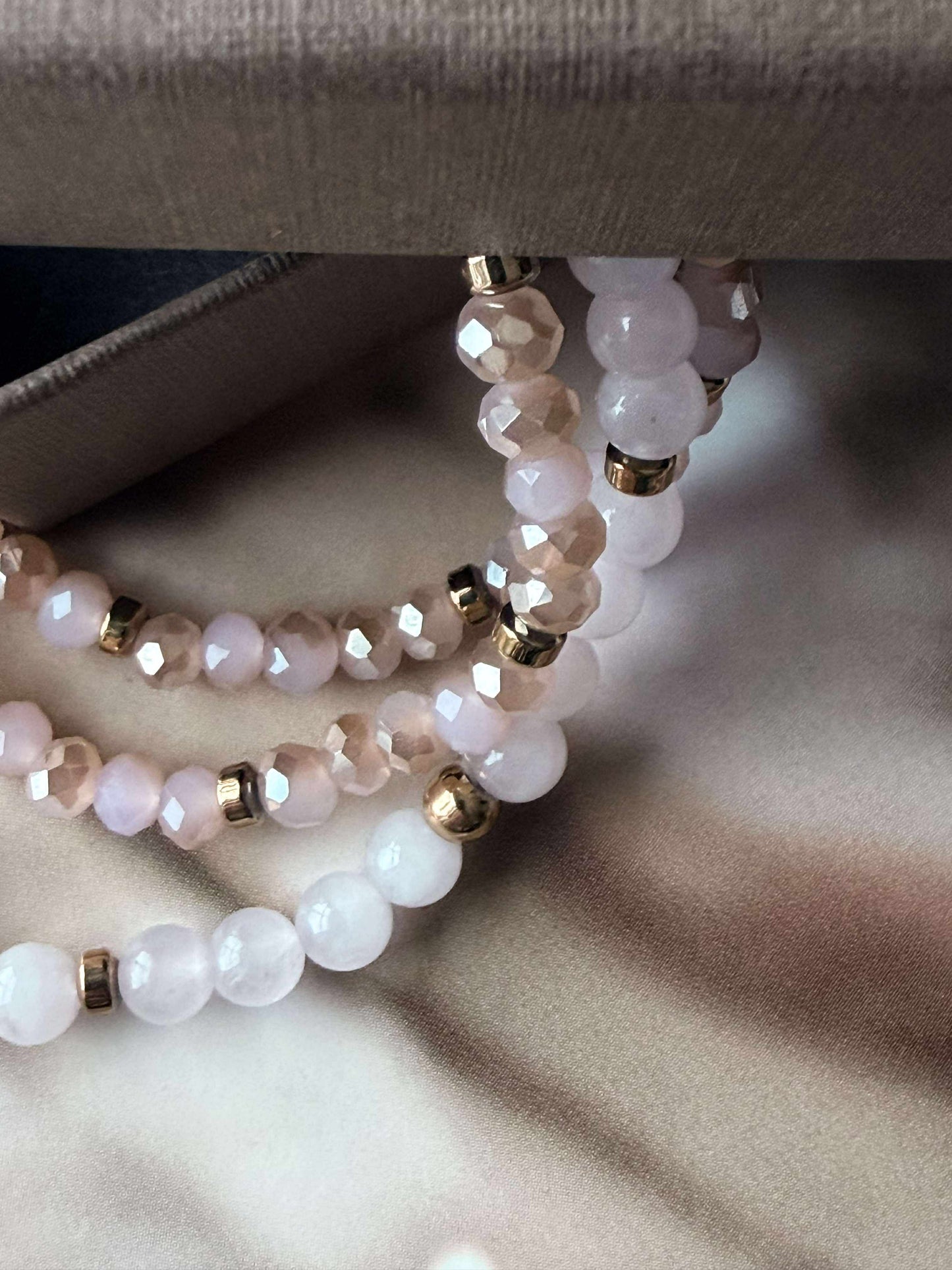 Armbånd Leah Soft Rose – Sæt med 3 stk