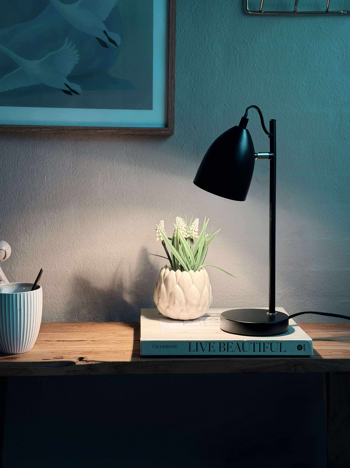 Bordlampe - Sort metal